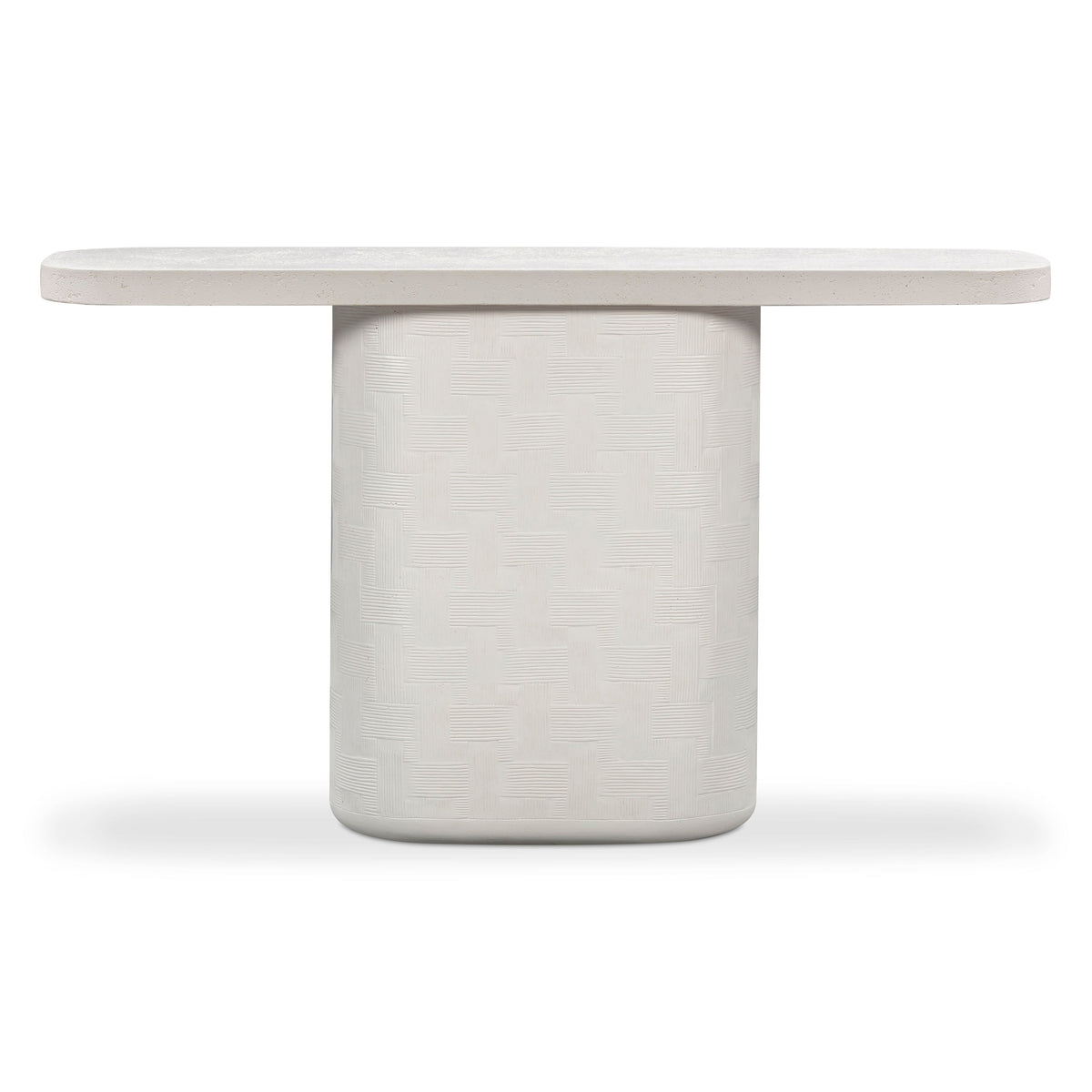 Suraya 55" Ivory Concrete Console Table by TOV Furniture – photo 1 of 9