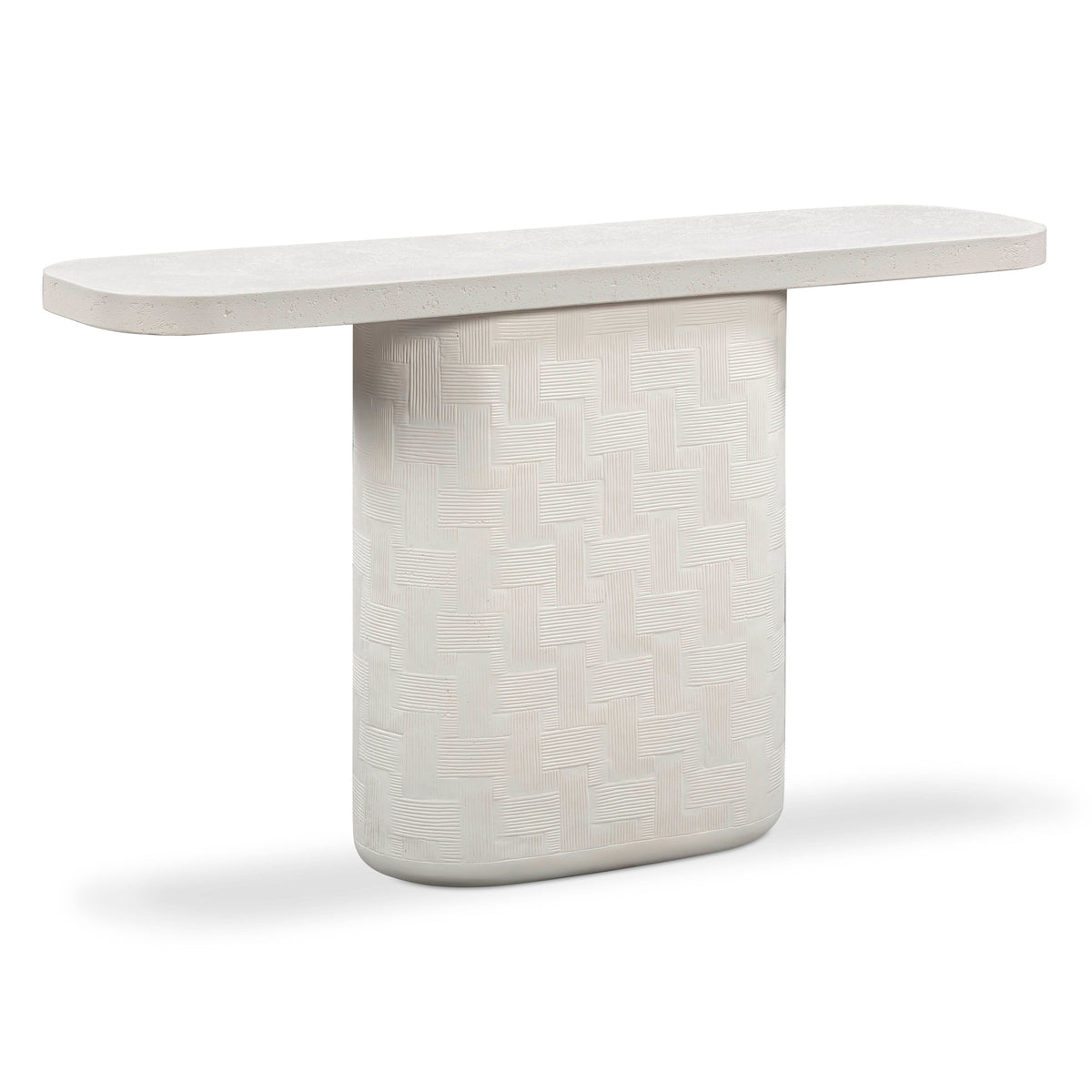 Suraya 55" Ivory Concrete Console Table by TOV Furniture – photo 3 of 9
