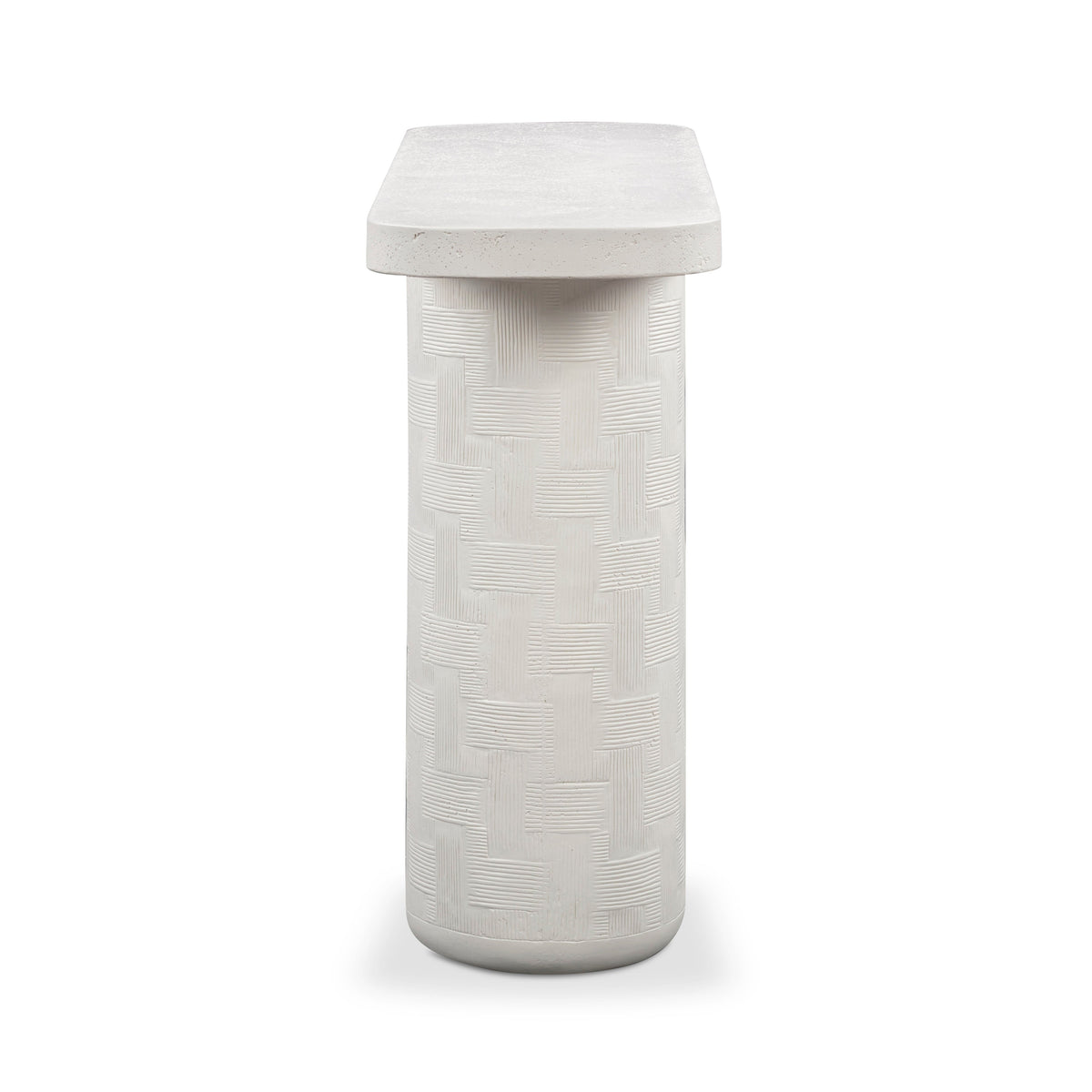 Suraya 55" Ivory Concrete Console Table by TOV Furniture – photo 4 of 9