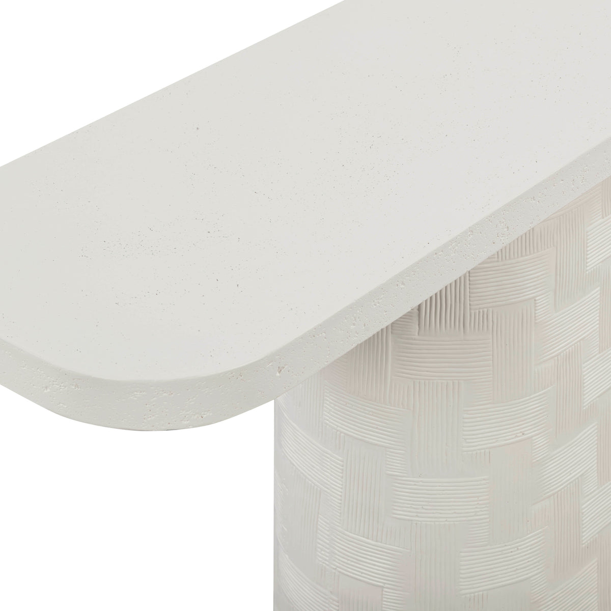 Suraya 55" Ivory Concrete Console Table by TOV Furniture – photo 6 of 9