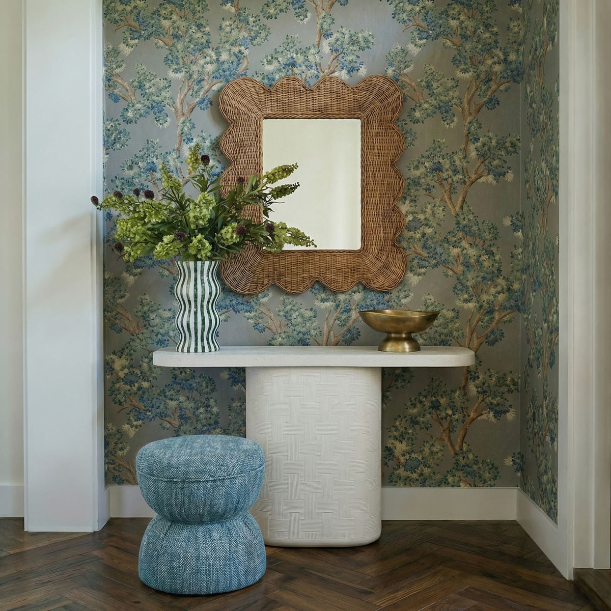 Suraya 55" Ivory Concrete Console Table by TOV Furniture – photo 2 of 9