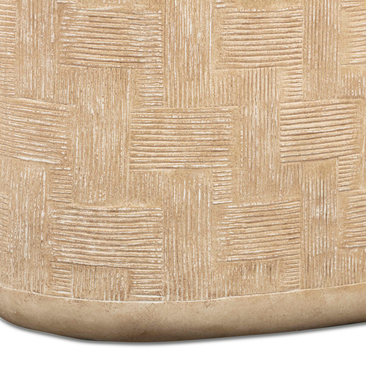 Suraya 55" Faux Travertine Concrete Console Table by TOV Furniture – photo 7 of 9