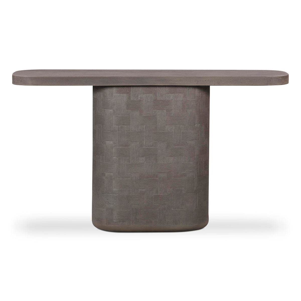 Suraya 55" Dark Umber Concrete Console Table by TOV Furniture – photo 1 of 9