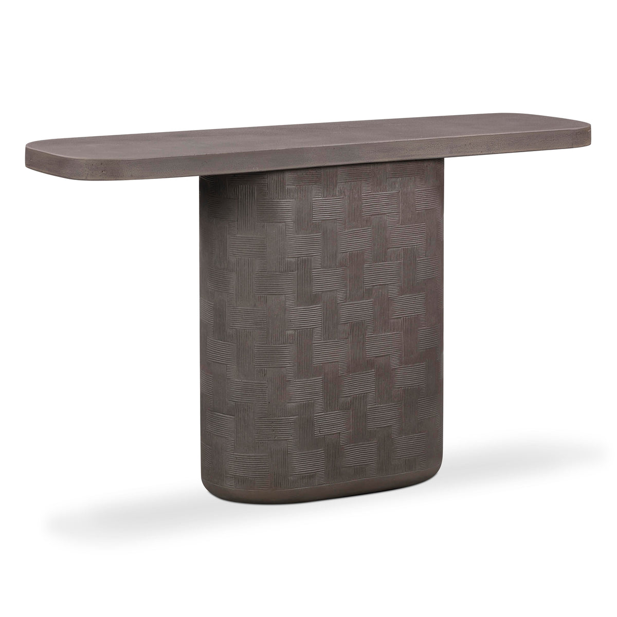 Suraya 55" Dark Umber Concrete Console Table by TOV Furniture – photo 3 of 9