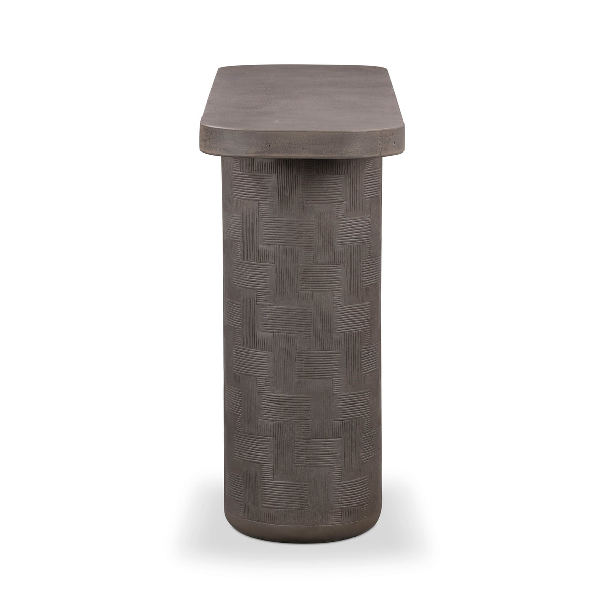 Suraya 55" Dark Umber Concrete Console Table by TOV Furniture – photo 4 of 9