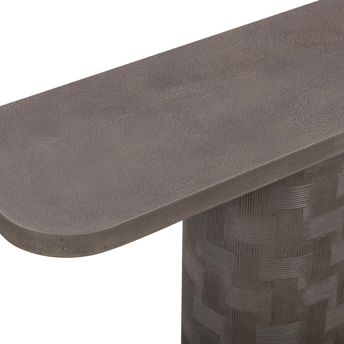 Suraya 55" Dark Umber Concrete Console Table by TOV Furniture – photo 6 of 9