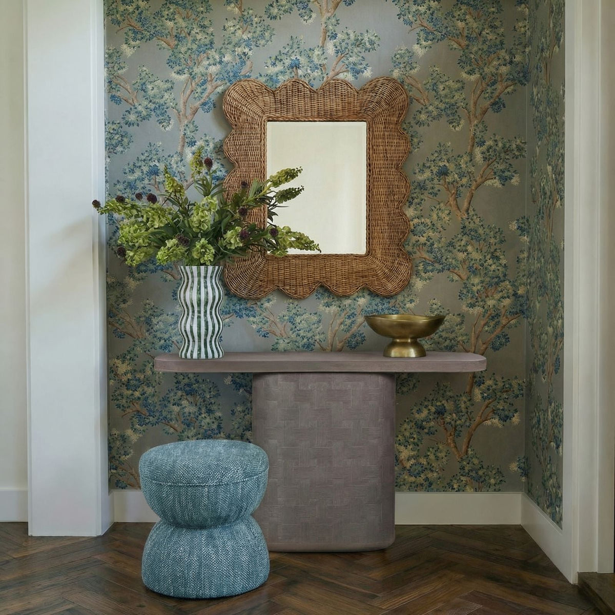 Suraya 55" Dark Umber Concrete Console Table by TOV Furniture – photo 2 of 9