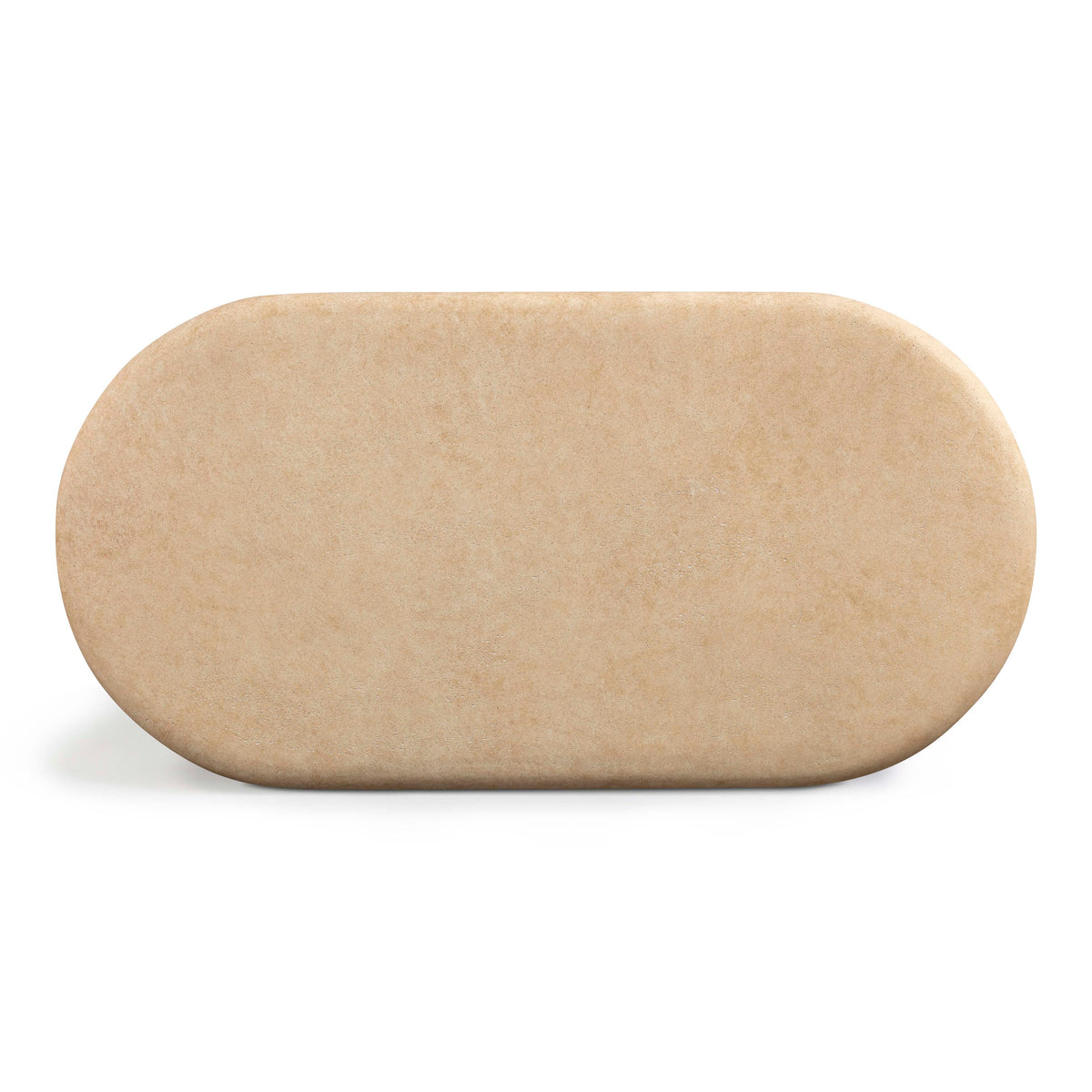 Suraya 55.1" Faux Travertine Concrete Rounded Coffee Table by TOV Furniture – photo 5 of 9