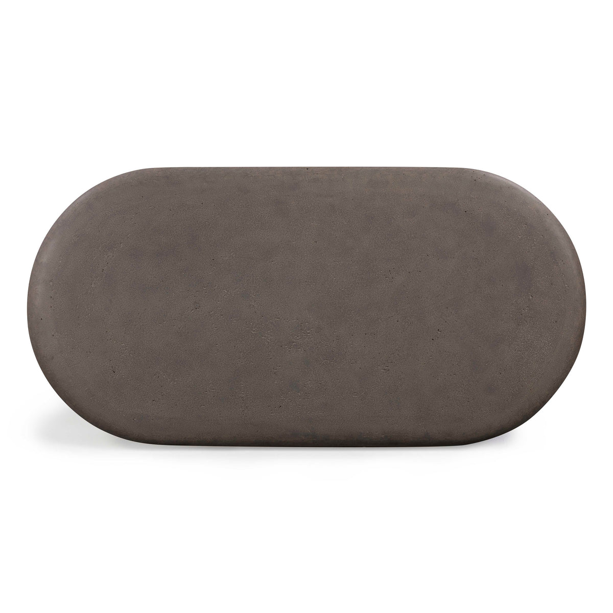 Suraya 55.1" Dark Umber Concrete Rounded Coffee Table by TOV Furniture – photo 5 of 9