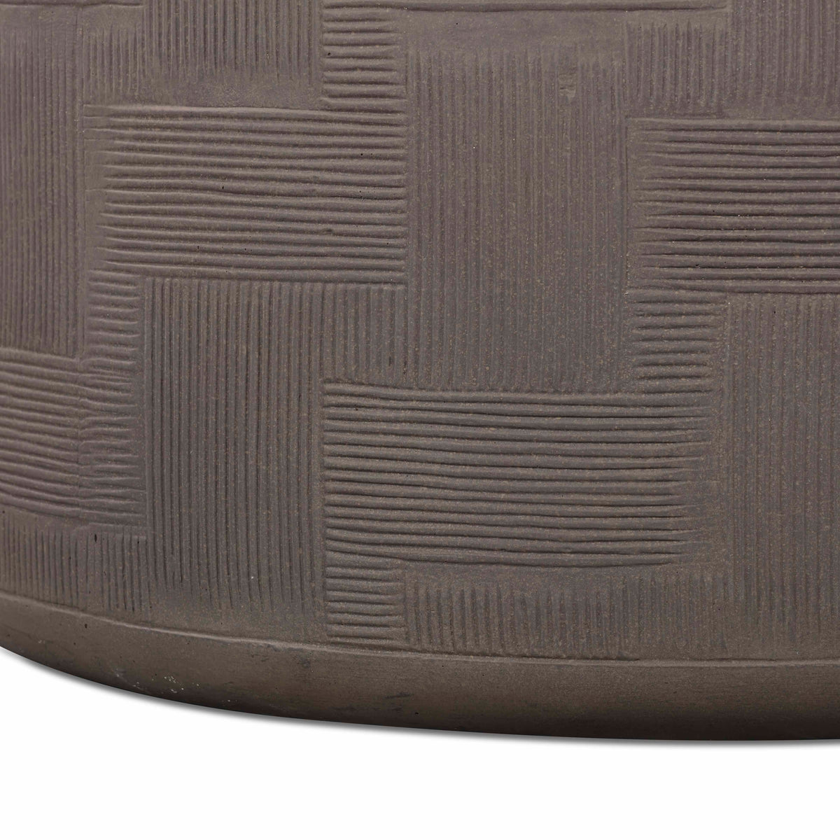 Suraya 55.1" Dark Umber Concrete Rounded Coffee Table by TOV Furniture – photo 7 of 9