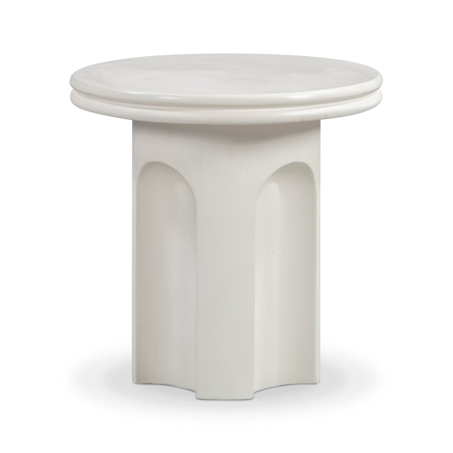 Cassandra Ivory Indoor/Outdoor Concrete Side Table Ivory by Tov Furniture