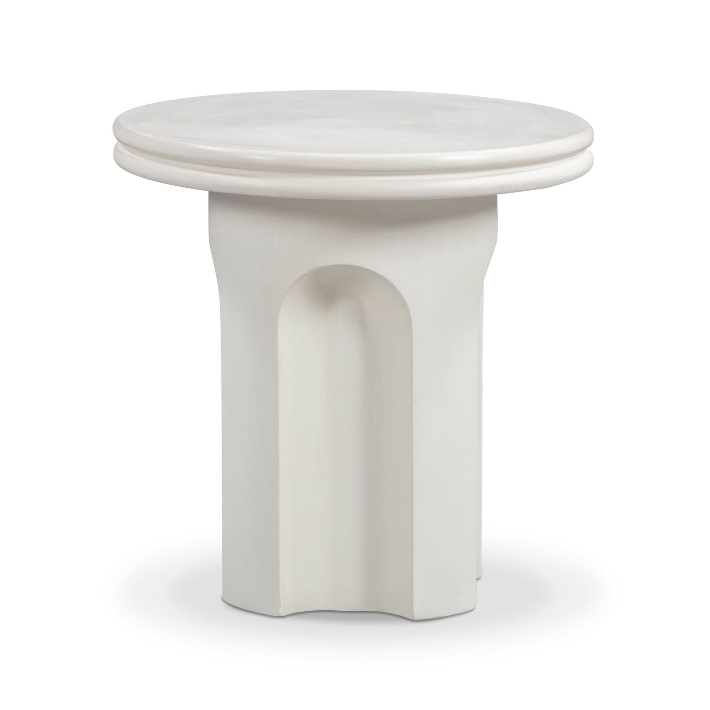 Cassandra Ivory Indoor/Outdoor Concrete Side Table Ivory by Tov Furniture