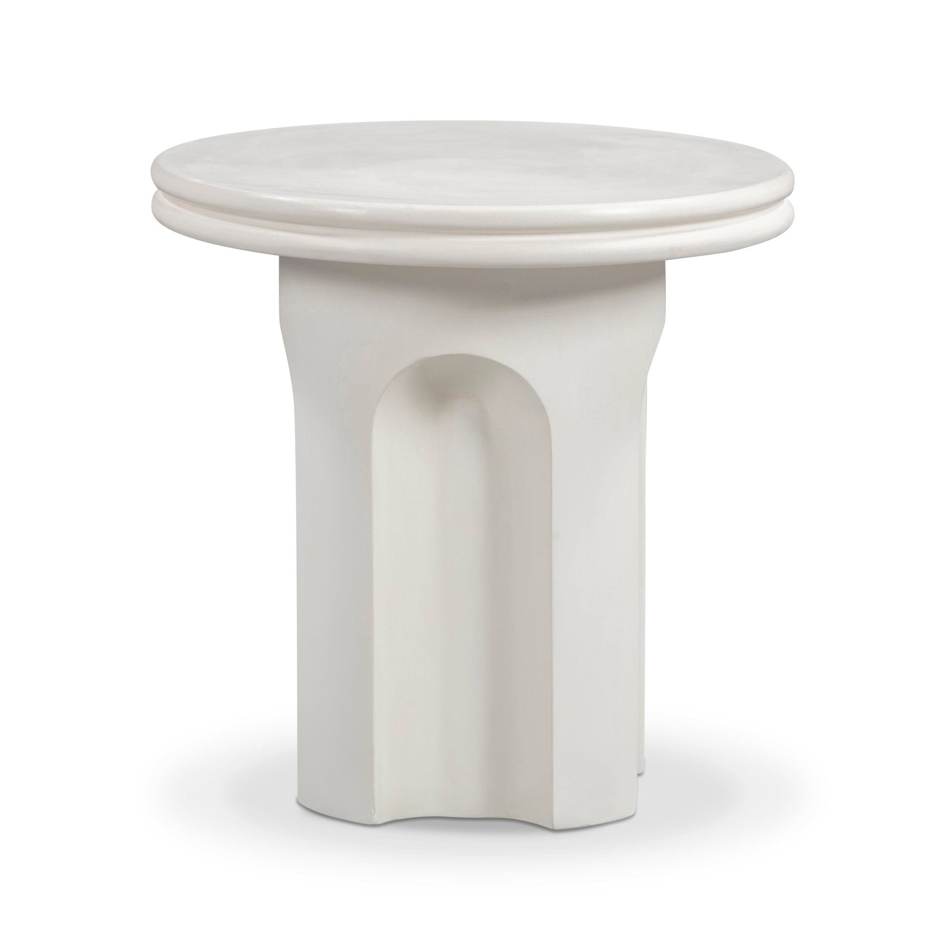Cassandra Ivory Indoor/Outdoor Concrete Side Table Ivory by Tov Furniture