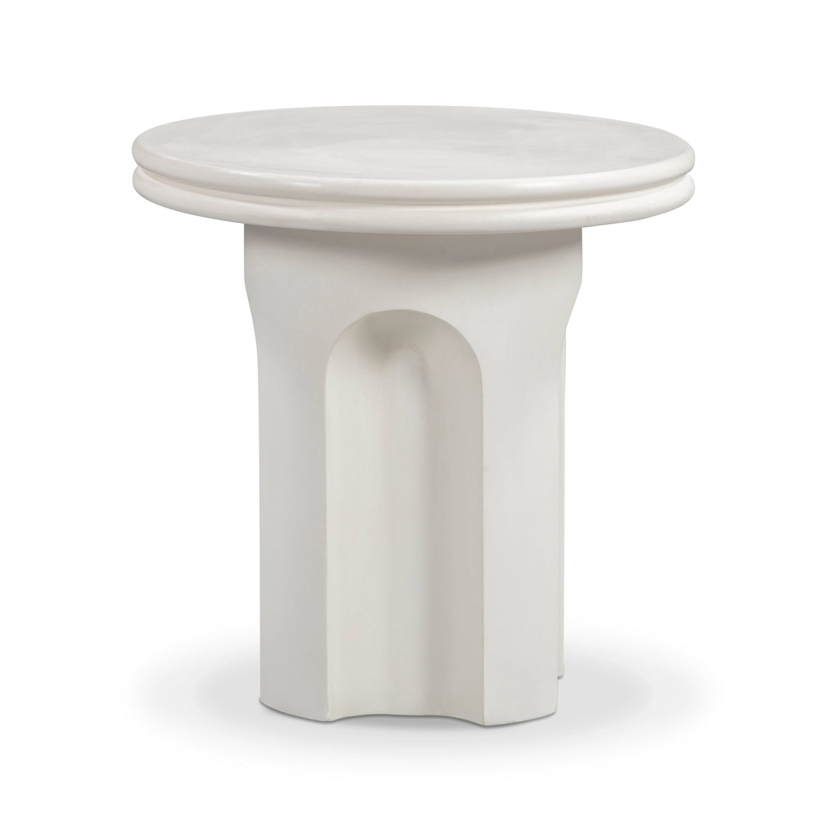 Cassandra Ivory Indoor/Outdoor Concrete Side Table by TOV Furniture – photo 3 of 7