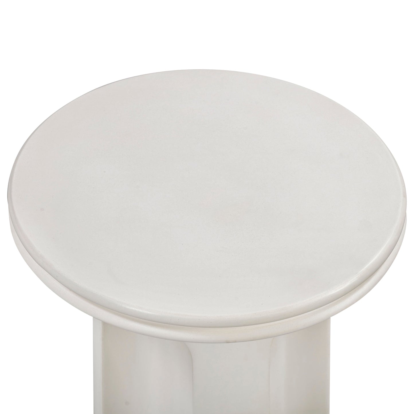 Cassandra Ivory Indoor/Outdoor Concrete Side Table Ivory by Tov Furniture