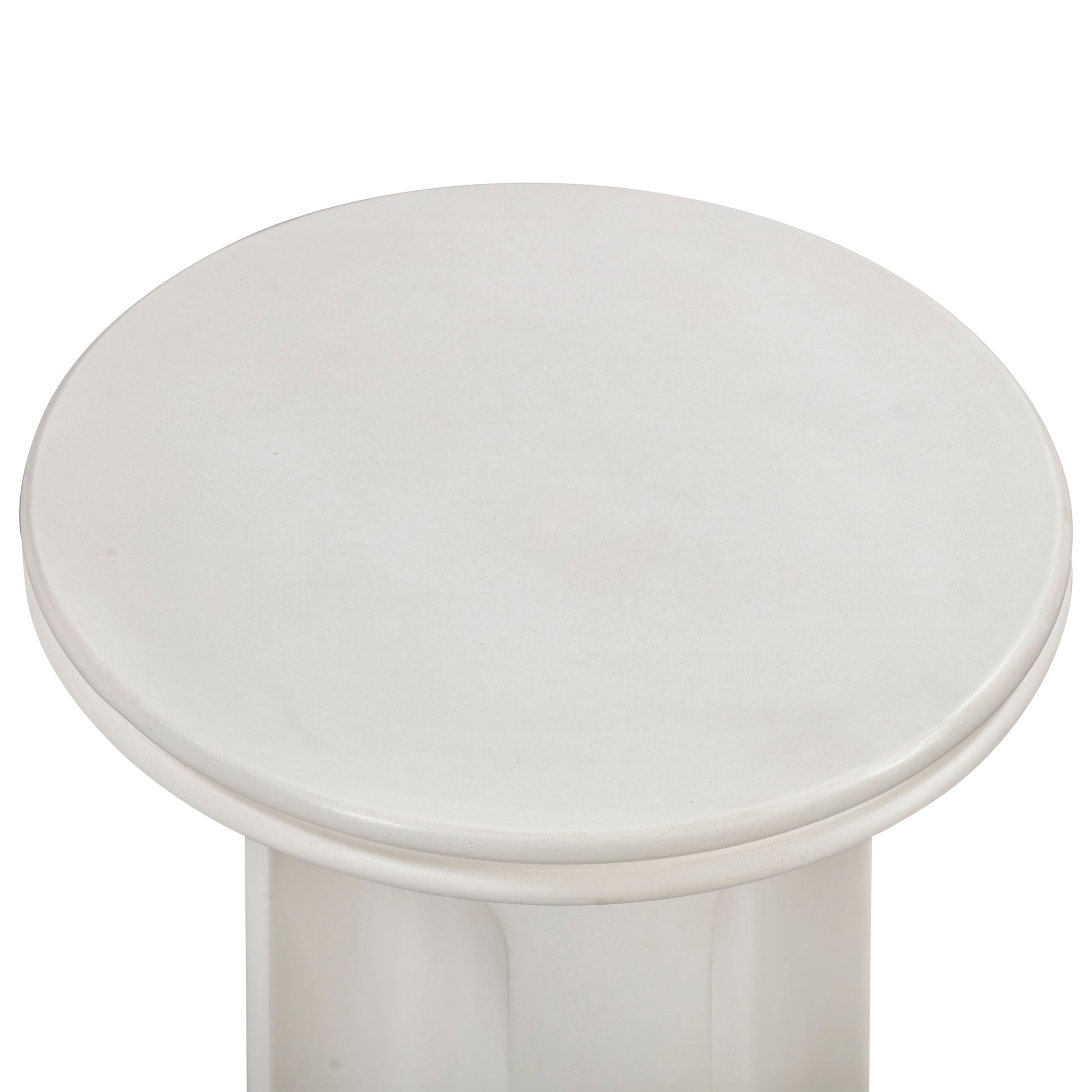 Cassandra Ivory Indoor/Outdoor Concrete Side Table Ivory by Tov Furniture