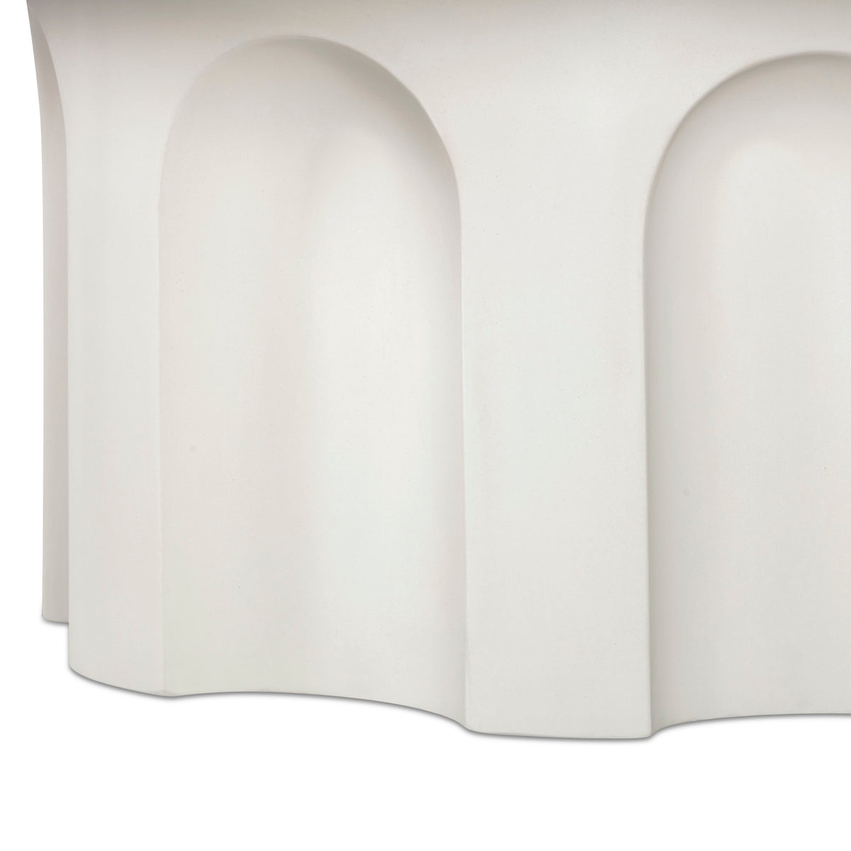 Cassandra 38" Ivory Indoor/Outdoor Concrete Round Coffee Table by TOV Furniture – photo 5 of 7