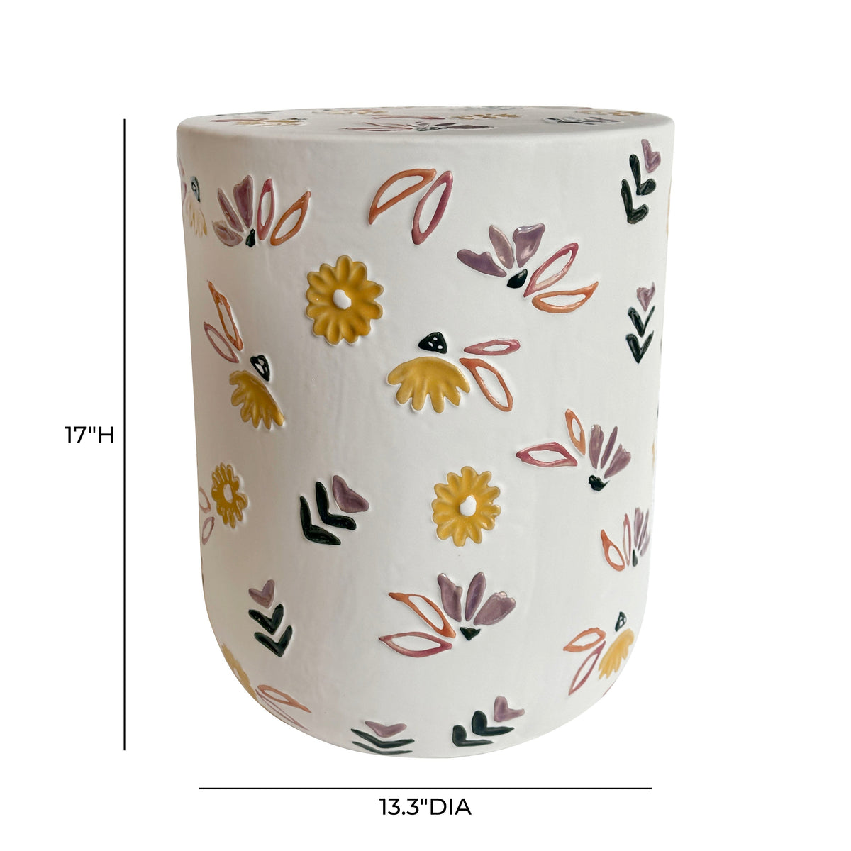 Ceramic Hand-Painted Floral Indoor/Outdoor Table by TOV Furniture – photo 4 of 4
