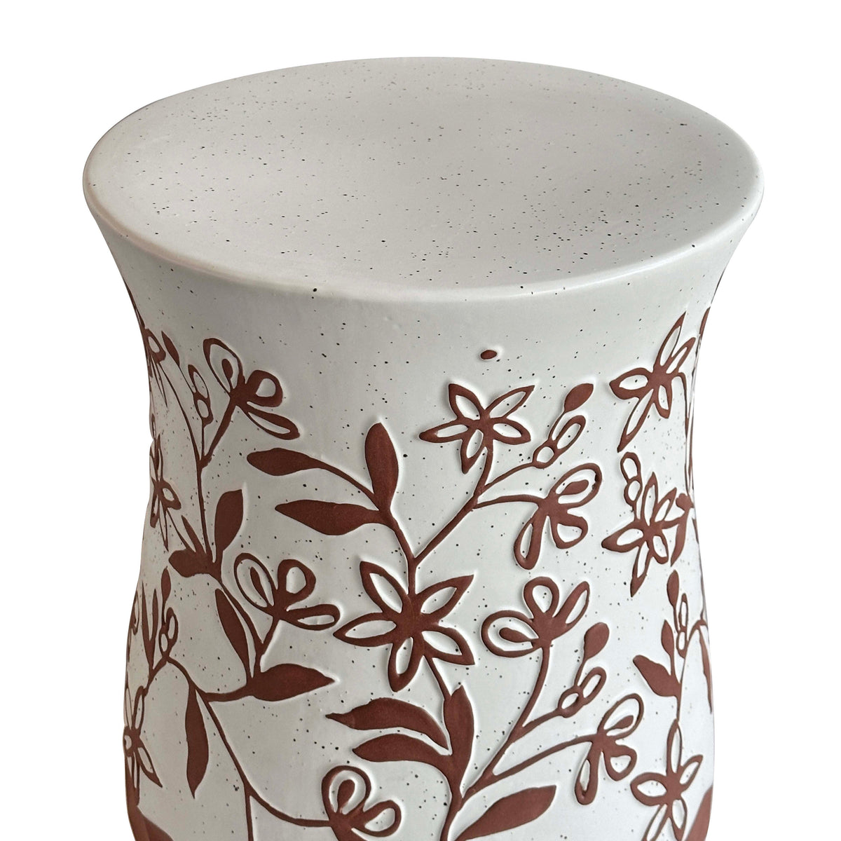Ceramic Carved Terracotta Indoor/Outdoor Table by TOV Furniture – photo 3 of 4