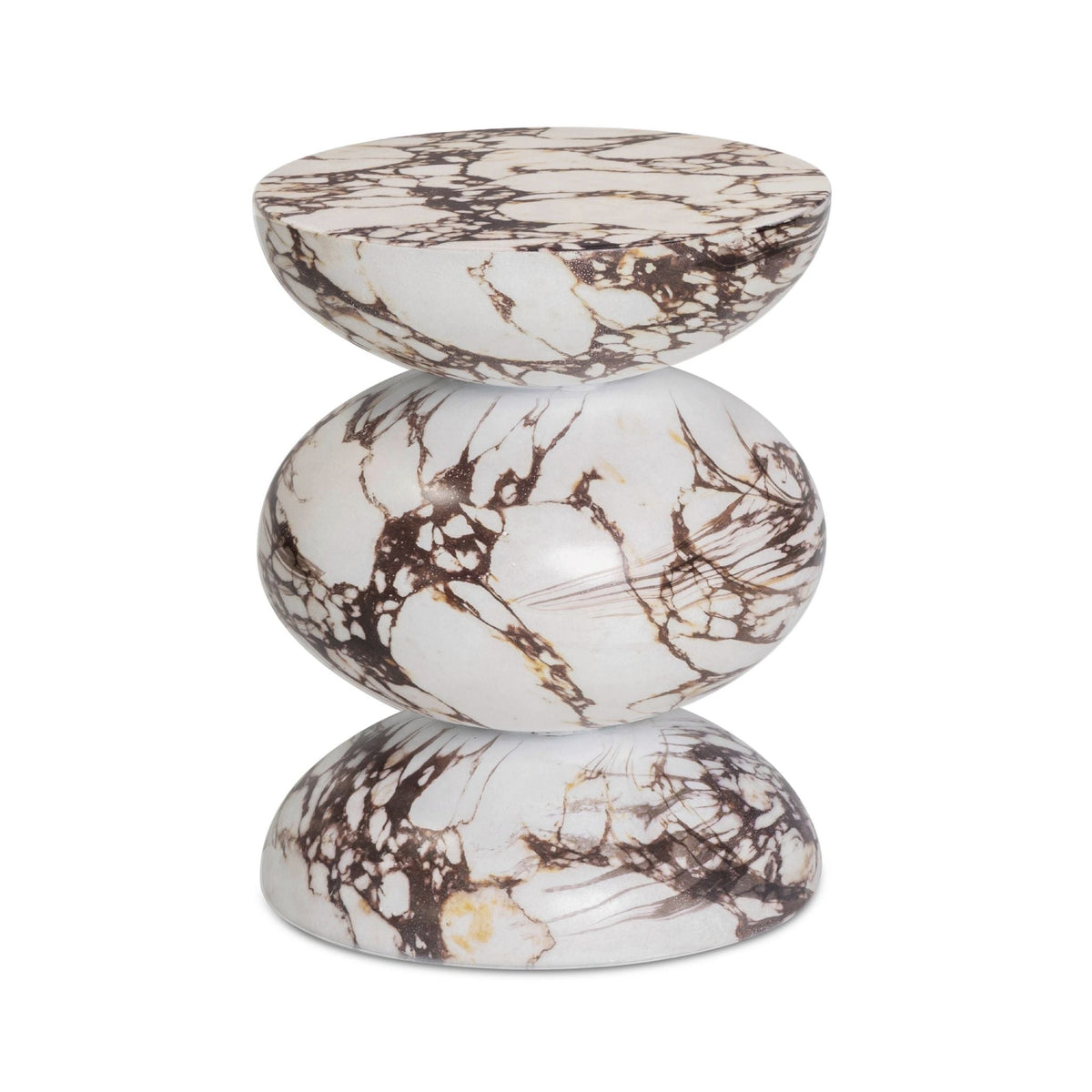 Pia Red Faux Marble Indoor/Outdoor Concrete Side Table by TOV Furniture – photo 1 of 9