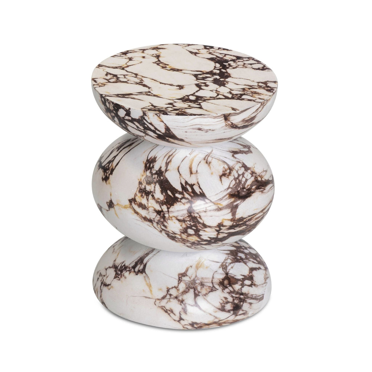 Pia Red Faux Marble Indoor/Outdoor Concrete Side Table by TOV Furniture – photo 4 of 9