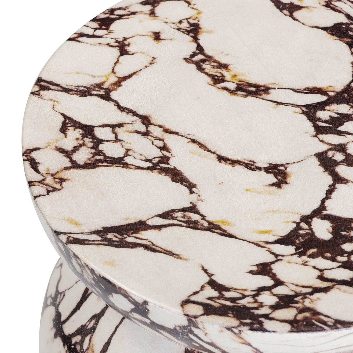 Pia Red Faux Marble Indoor/Outdoor Concrete Side Table by TOV Furniture – photo 6 of 9