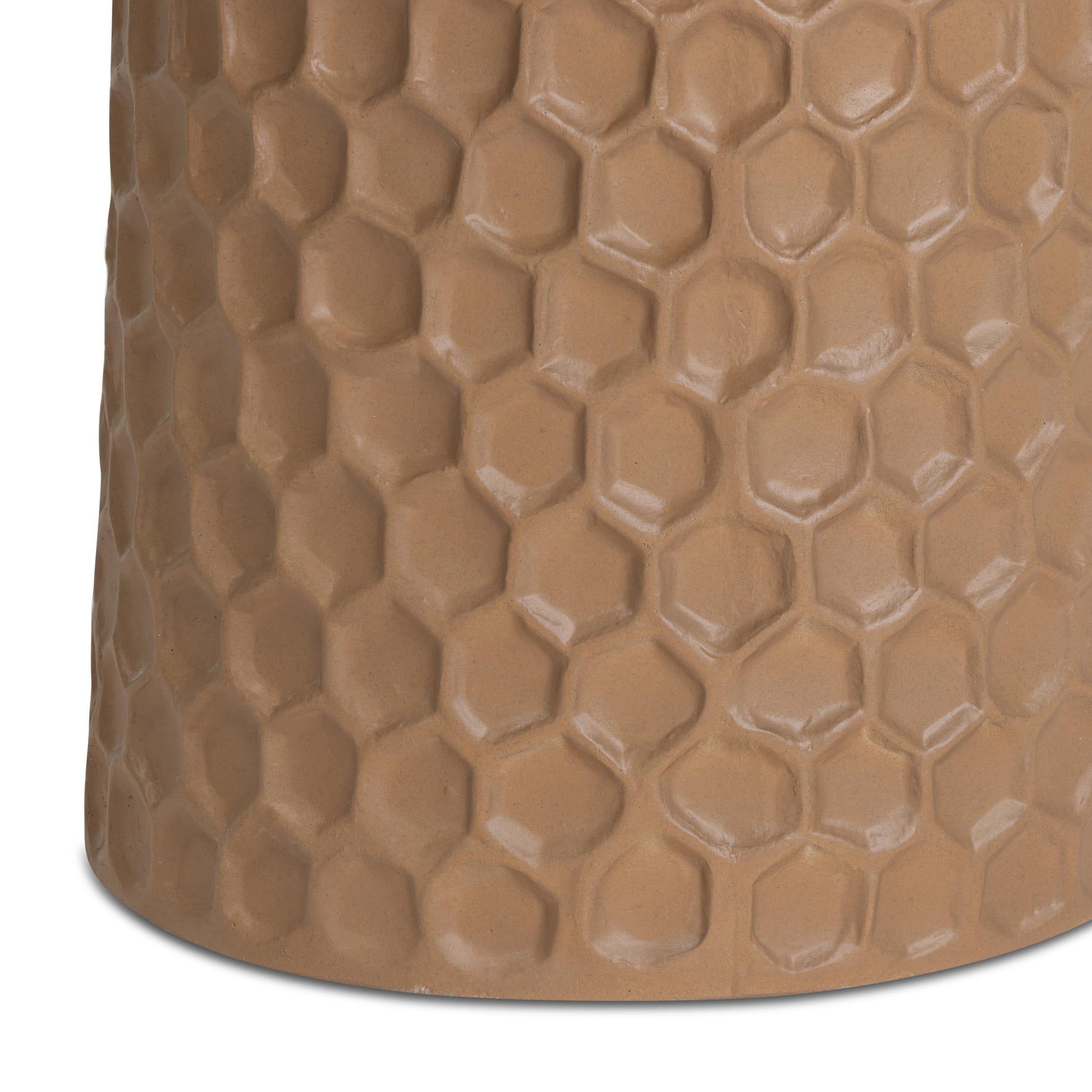 Hessa Indoor/Outdoor Concrete Chiseled Side Table Terracotta by Tov Furniture