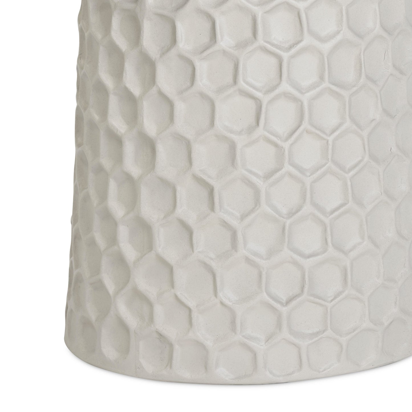 Hessa Indoor/Outdoor Concrete Chiseled Side Table Antique White by Tov Furniture