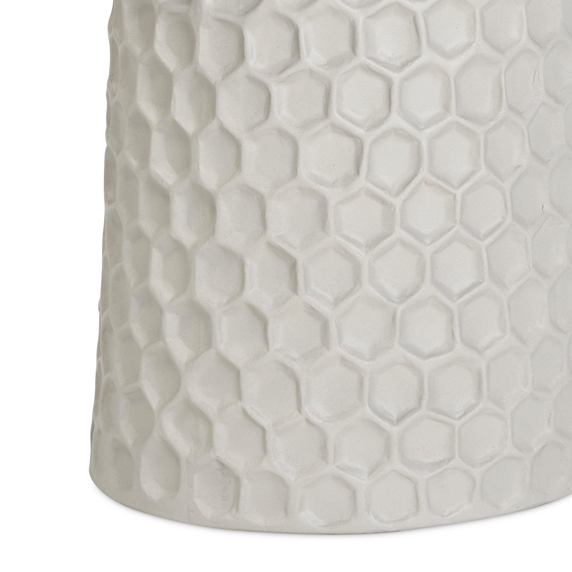 Hessa Indoor/Outdoor Concrete Chiseled Side Table Antique White by Tov Furniture