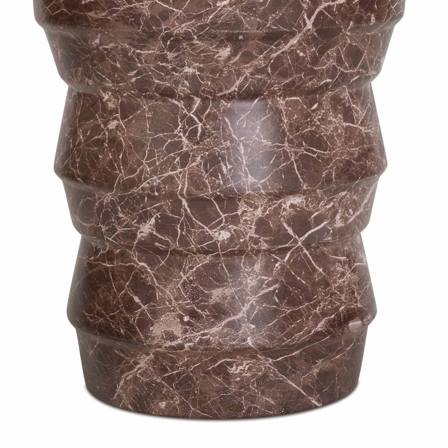 Ayon Faux Red Levanto Marble Indoor/Outdoor Concrete Side Table Red Levanto by Tov Furniture