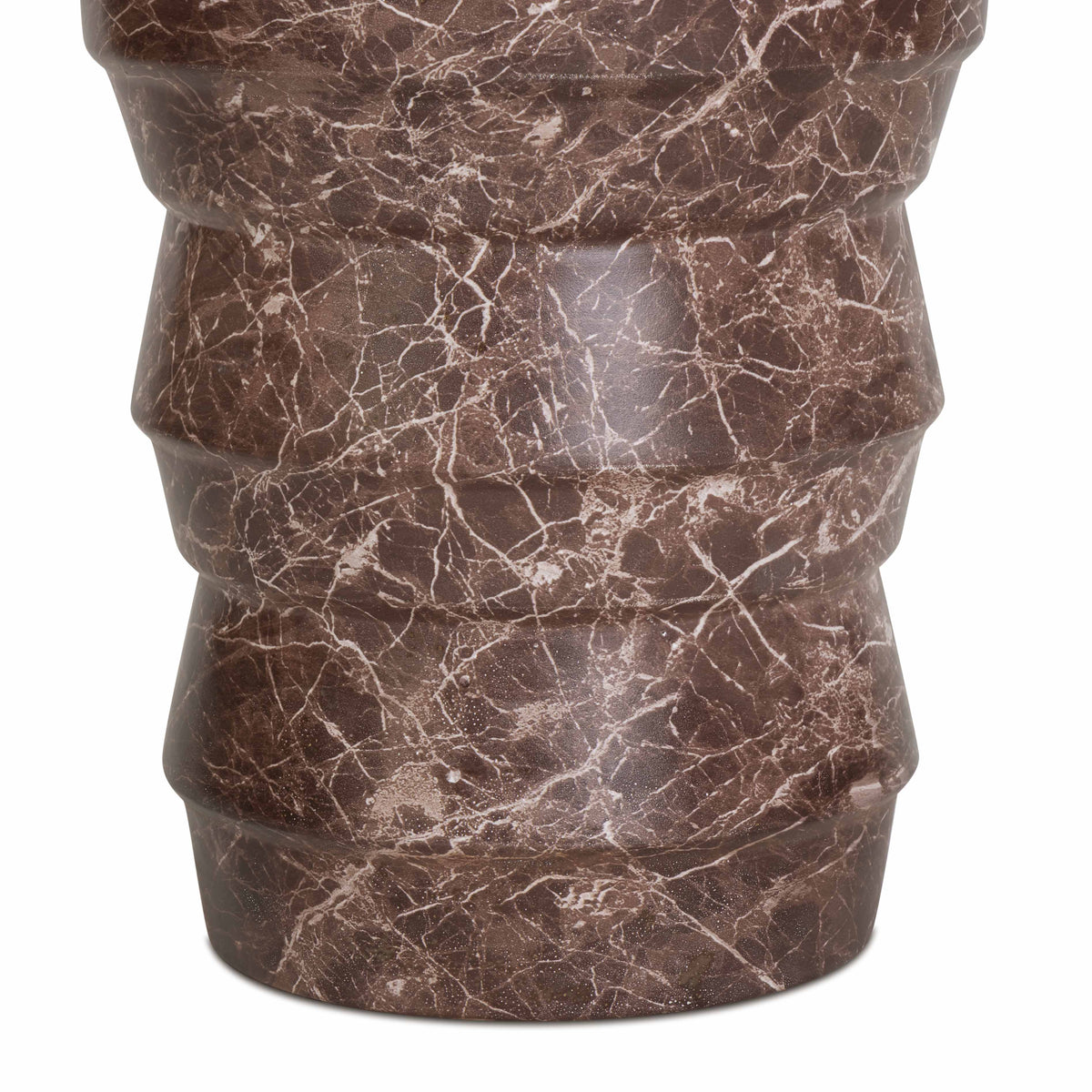 Ayon Faux Red Levanto Marble Indoor/Outdoor Concrete Side Table by TOV Furniture – photo 6 of 7