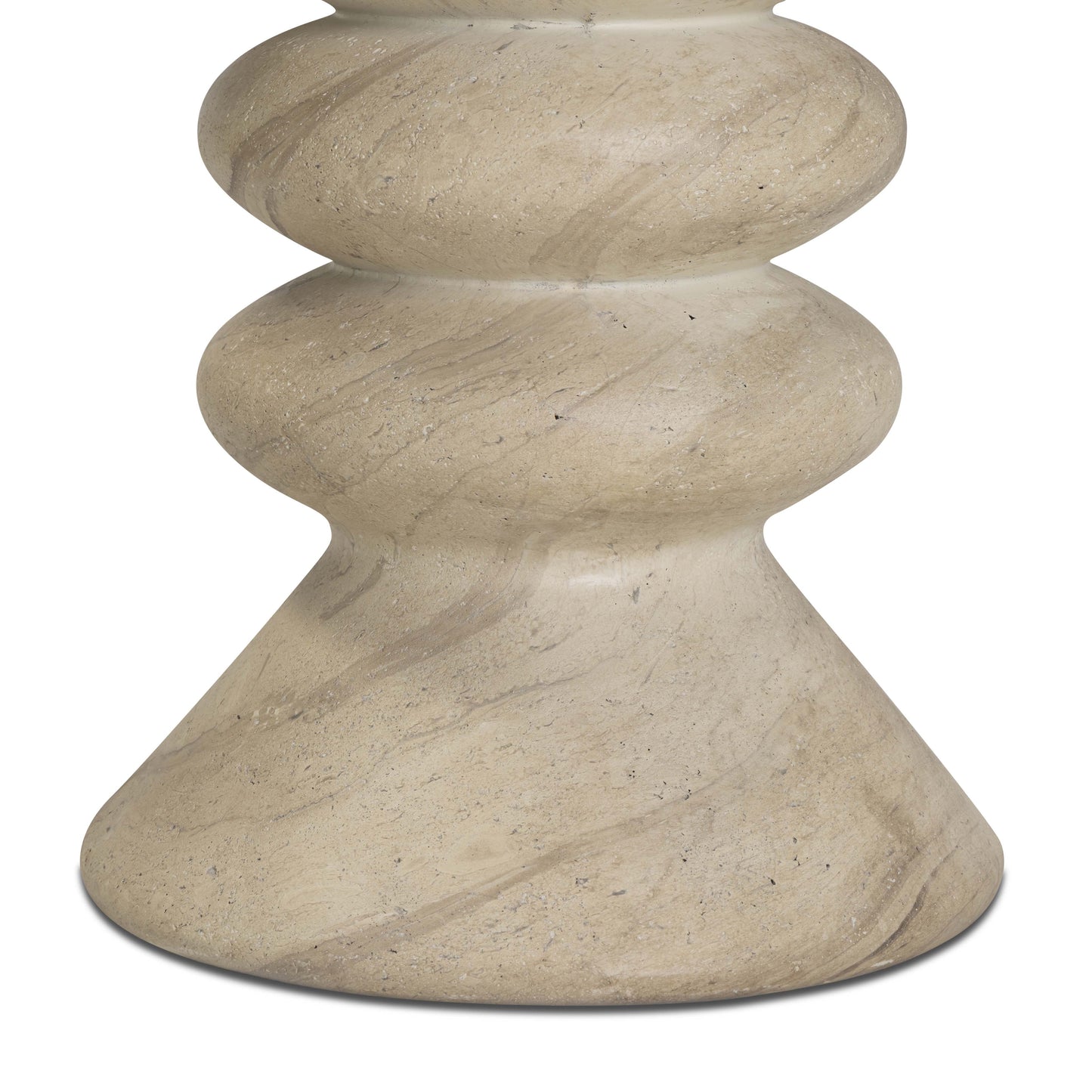 Hyre Faux Travertine Indoor/Outdoor Concrete Side Table Travertine by Tov Furniture