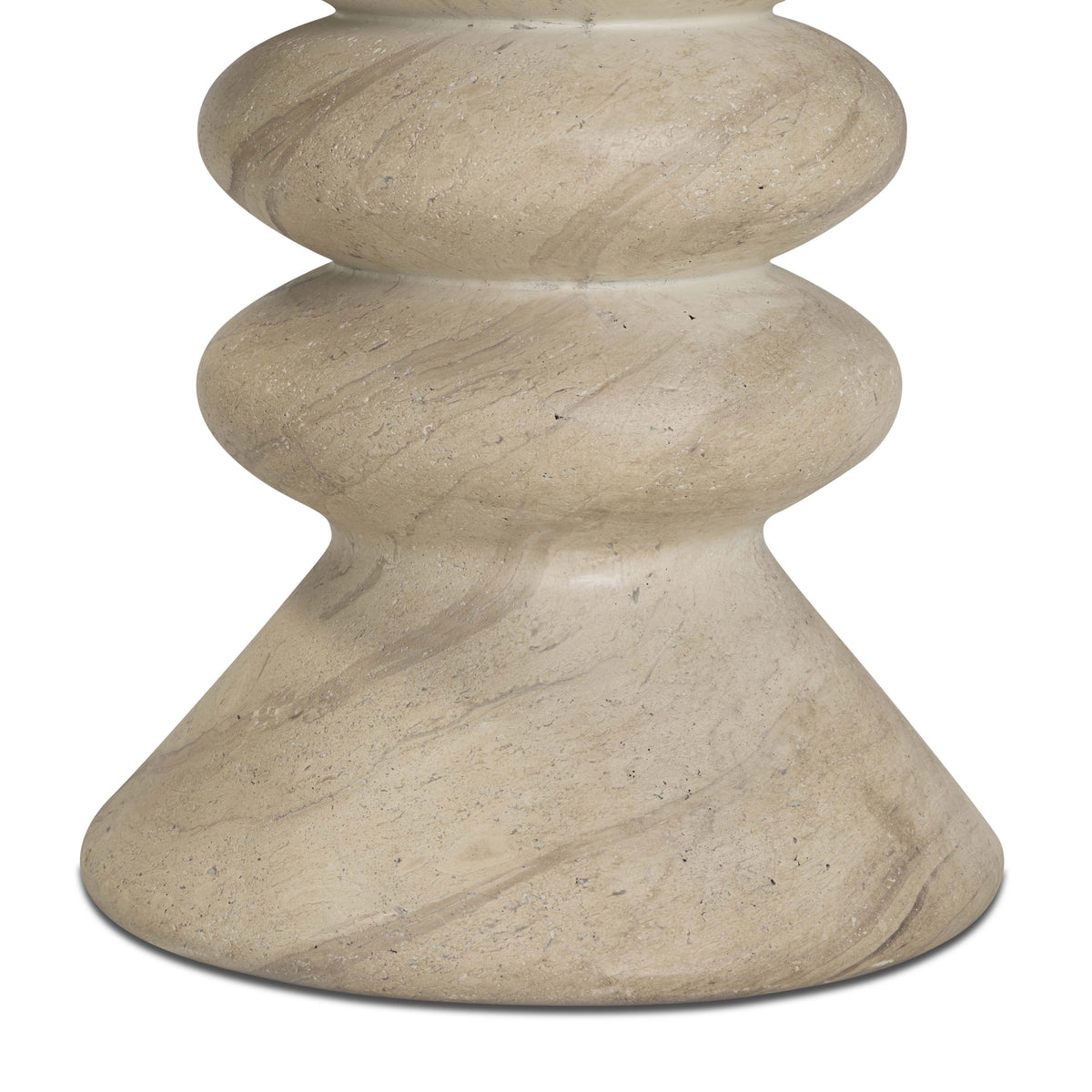 Hyre Faux Travertine Indoor/Outdoor Concrete Side Table by TOV Furniture – photo 6 of 9