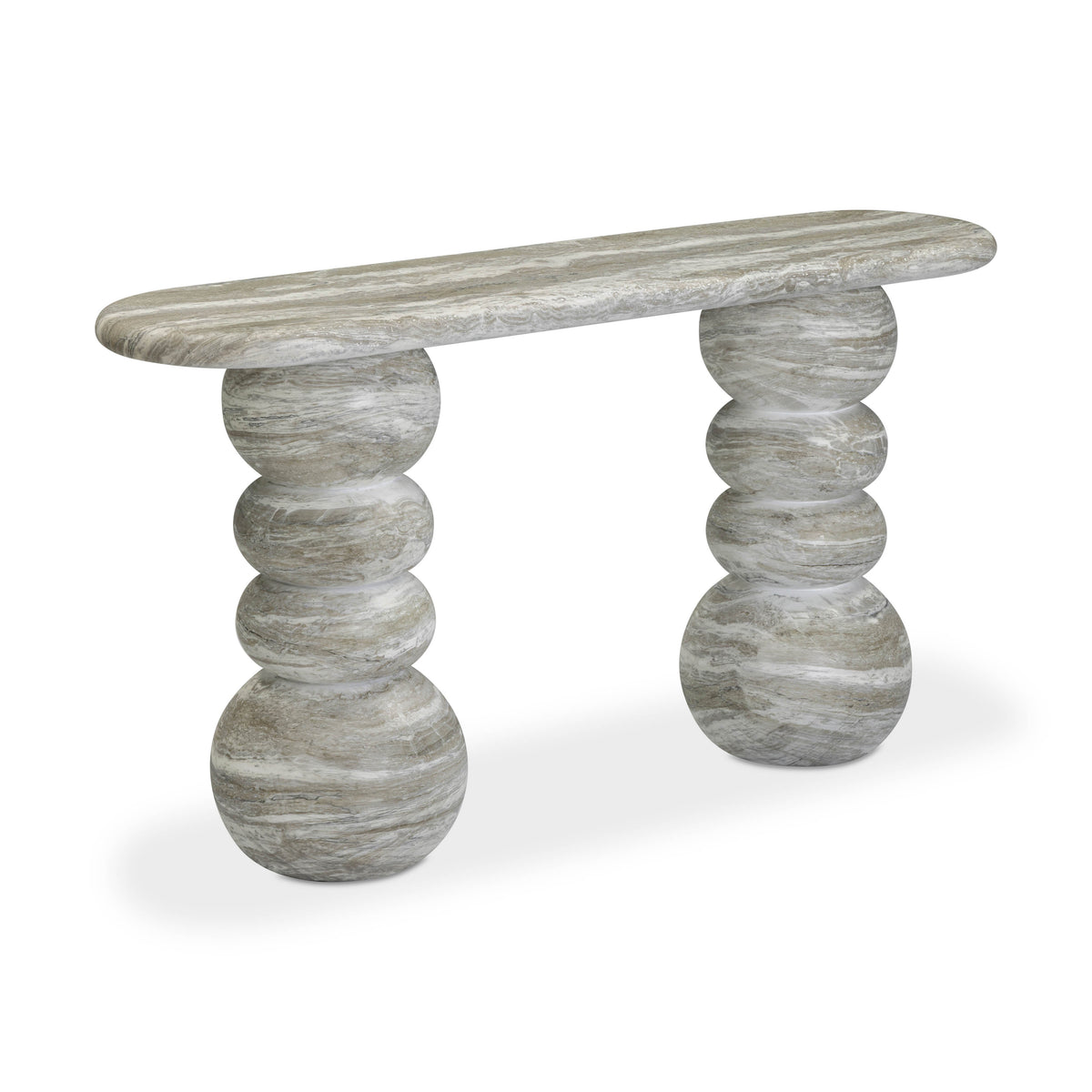Hyre 59" Faux Stone Indoor/Outdoor Concrete Console Table by TOV Furniture – photo 3 of 9