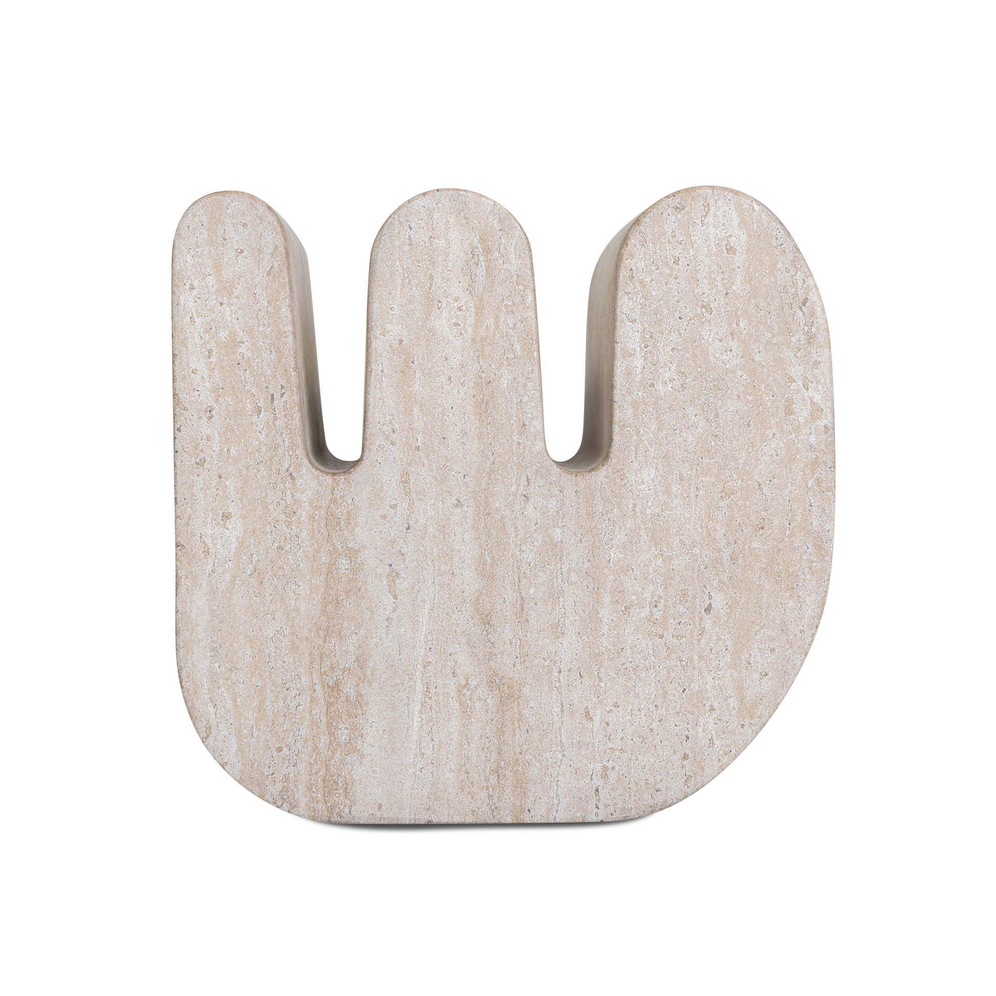 Thyme Faux Travertine Indoor/Outdoor Concrete Side Table Travertine by Tov Furniture