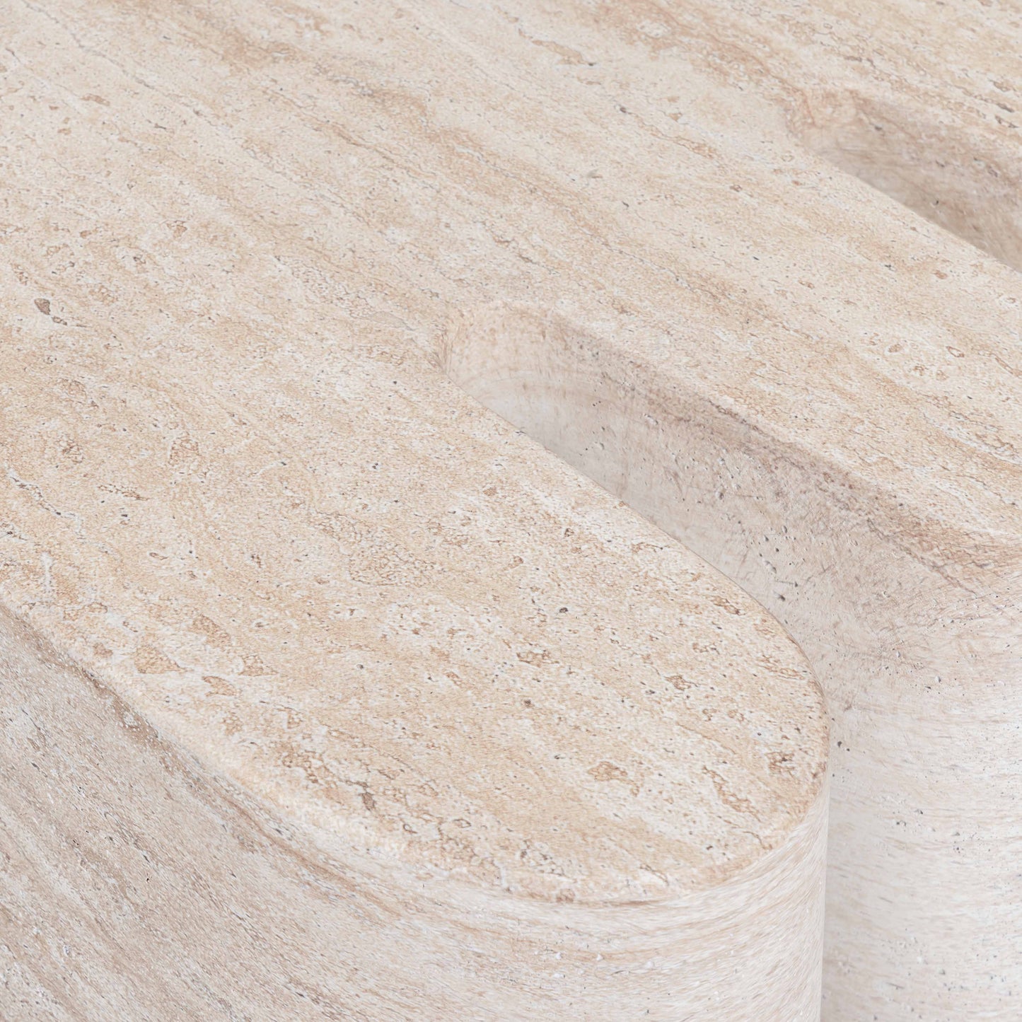 Thyme Faux Travertine Indoor/Outdoor Concrete Side Table Travertine by Tov Furniture