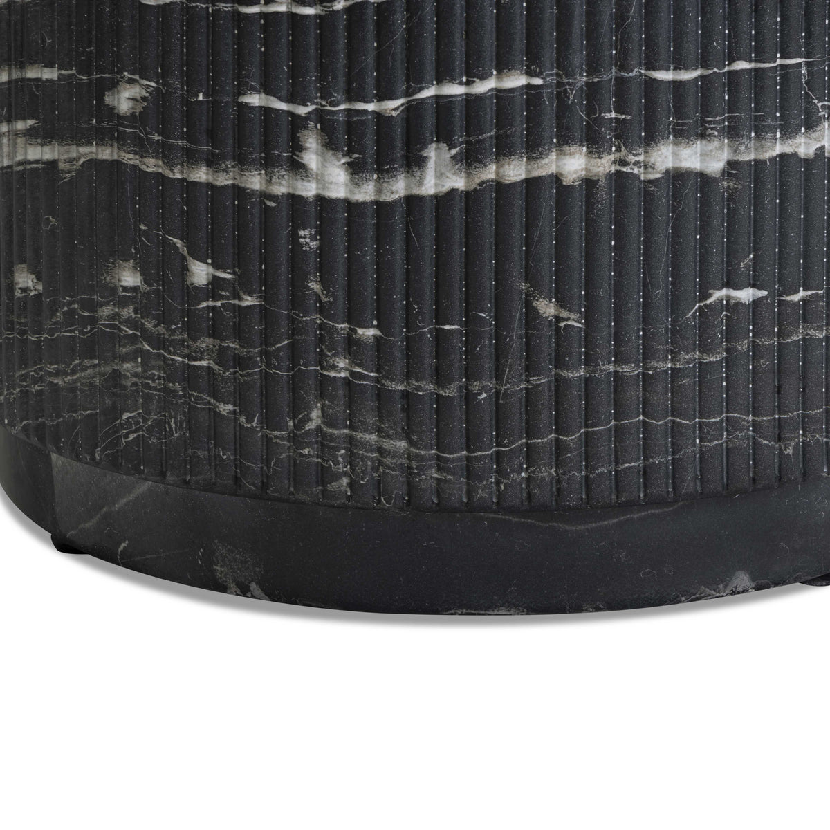 Hades 47" Black Faux Marble Indoor/Outdoor Concrete Coffee Table by TOV Furniture – photo 8 of 10