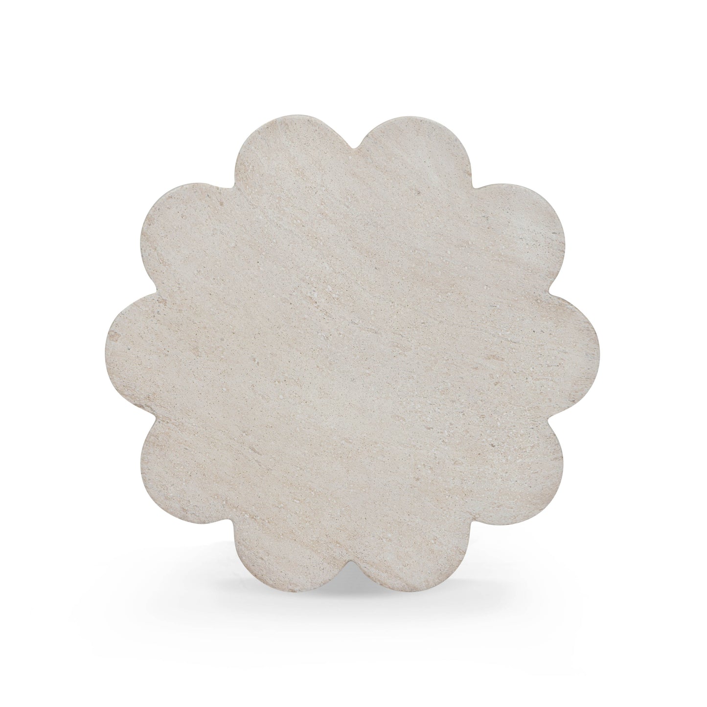Blossom Faux Travertine Indoor/Outdoor Concrete Side Table Travertine by Tov Furniture