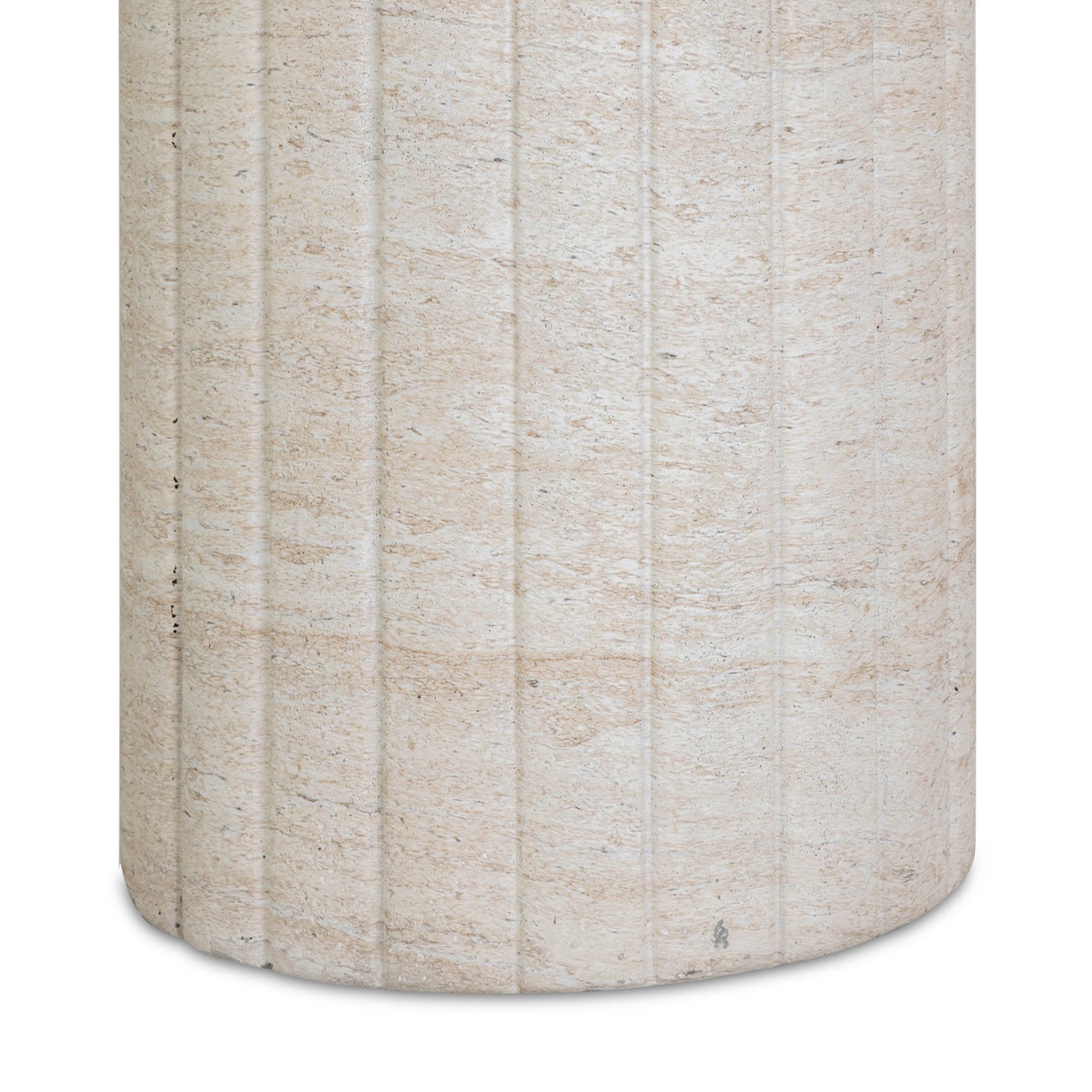 Blossom Faux Travertine Indoor/Outdoor Concrete Side Table Travertine by Tov Furniture