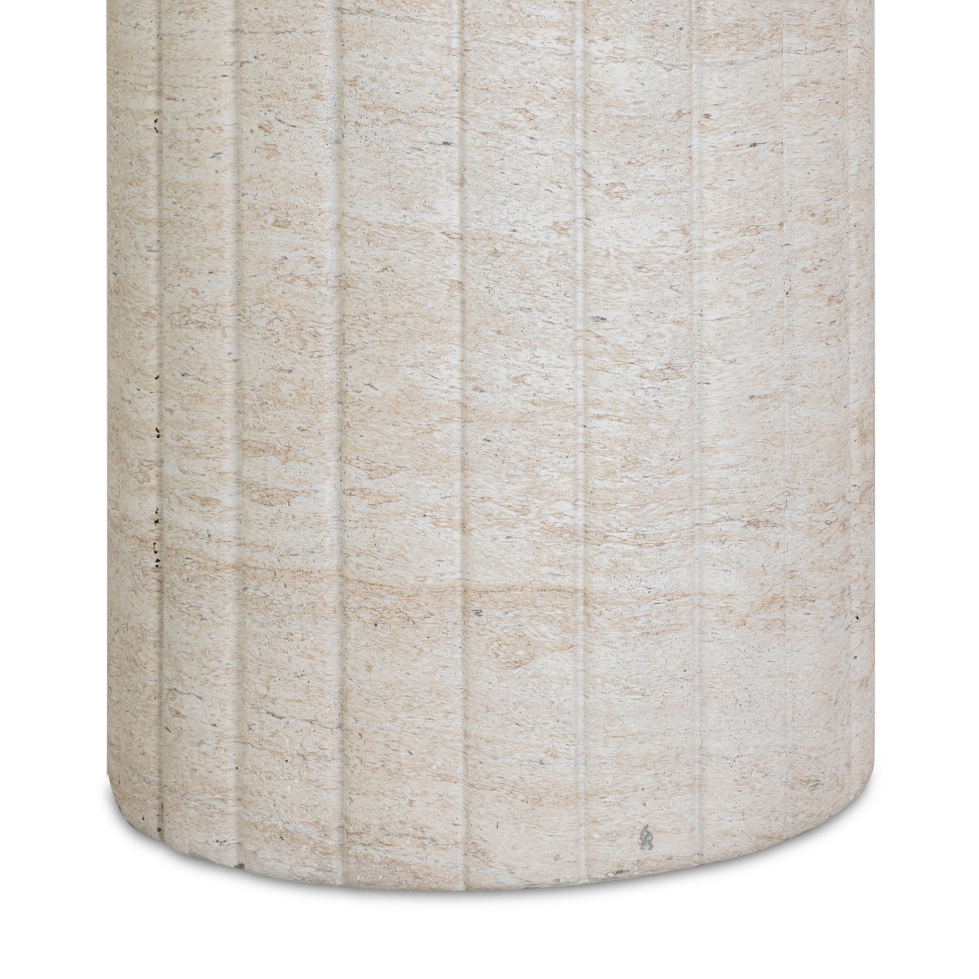 Blossom Faux Travertine Indoor/Outdoor Concrete Side Table Travertine by Tov Furniture