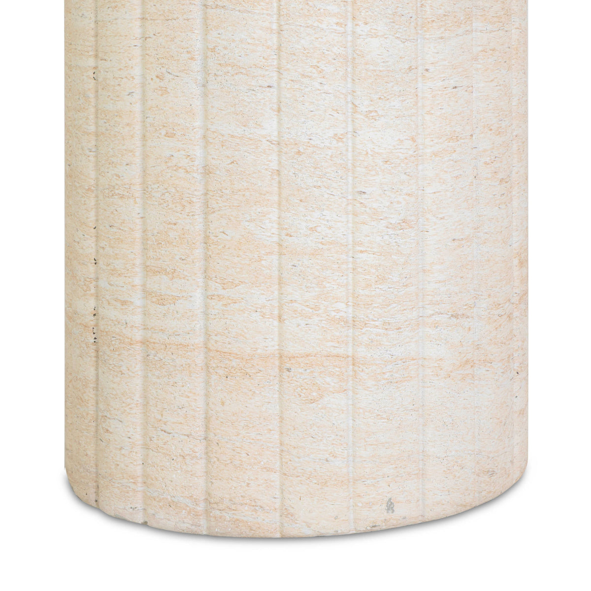 Blossom Washed Faux Travertine Indoor/Outdoor Concrete Side Table by TOV Furniture – photo 7 of 8