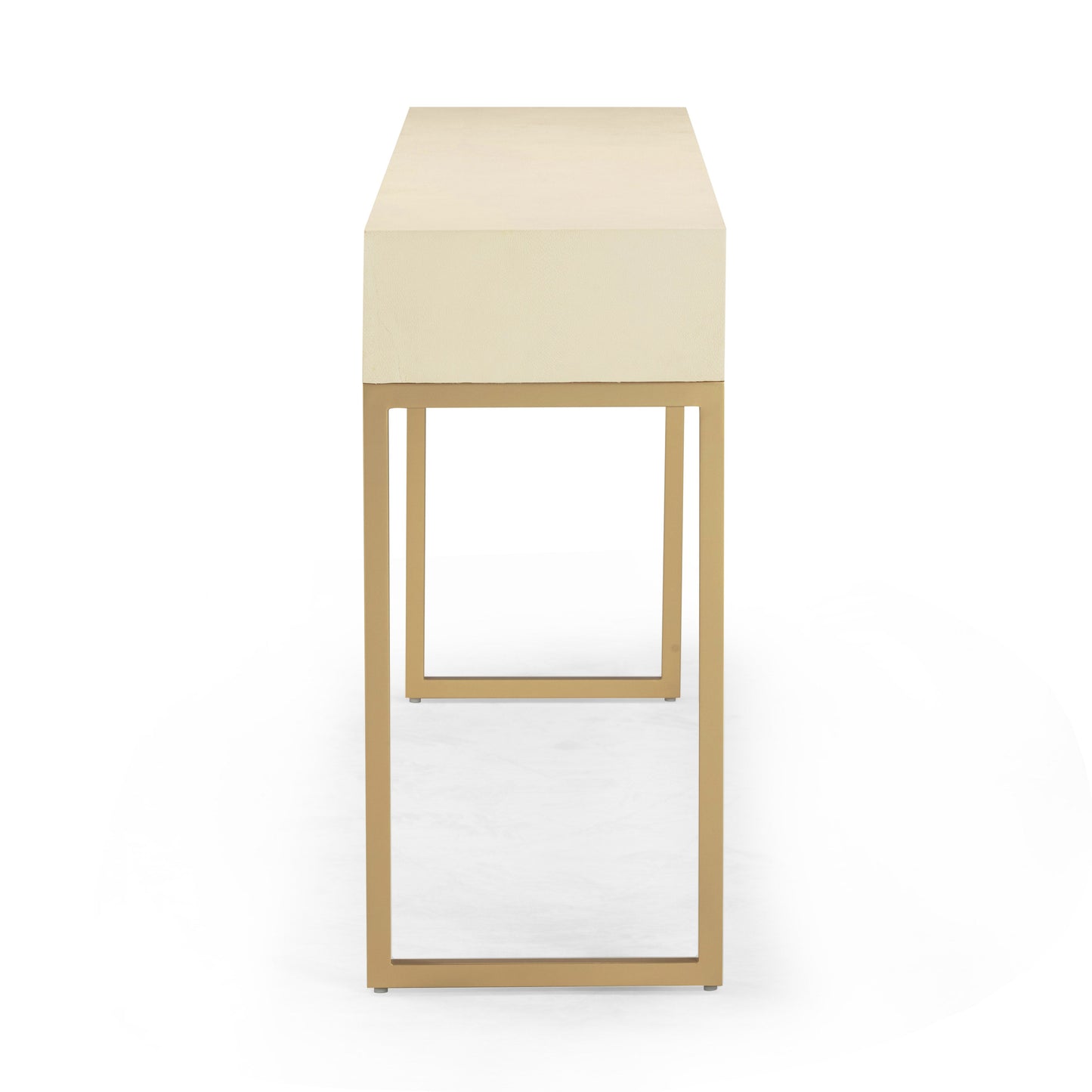 Pesce 59" Shagreen 3 Drawer Console Table Cream by Tov Furniture