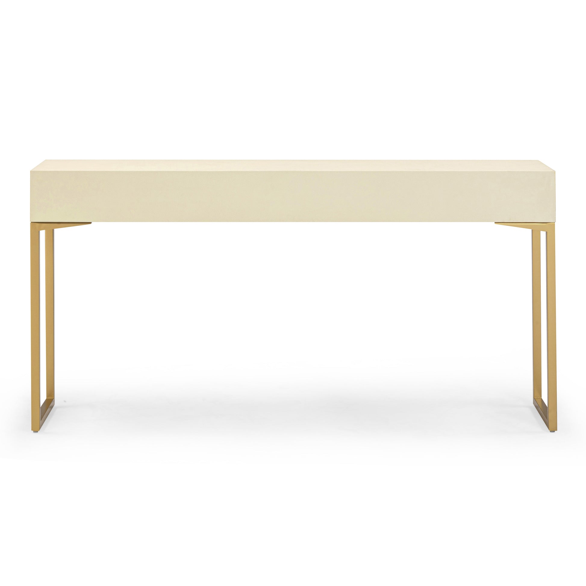 Pesce 59" Shagreen 3 Drawer Console Table Cream by Tov Furniture