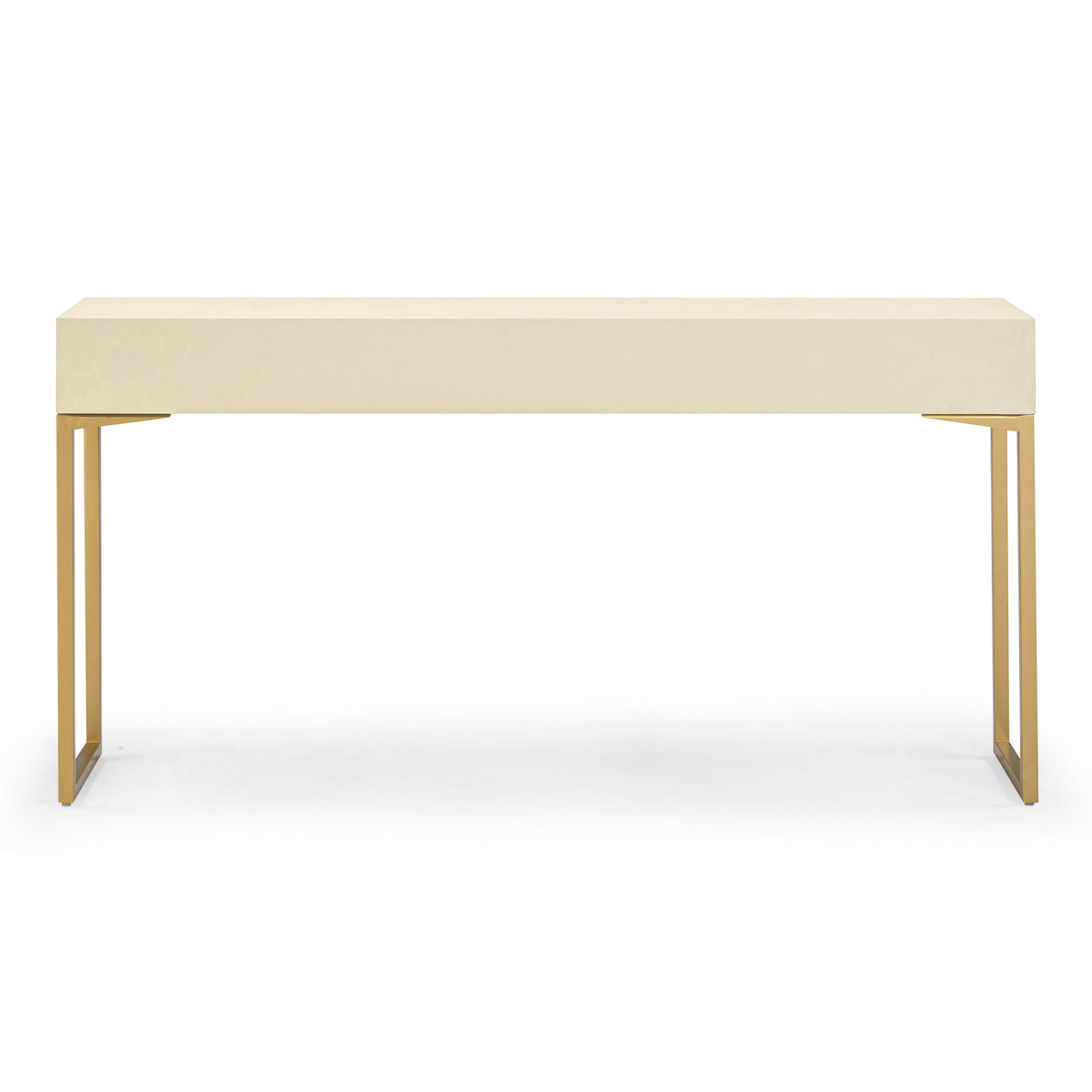 Pesce 59" Cream Shagreen 3 Drawer Console Table by TOV Furniture – photo 6 of 9