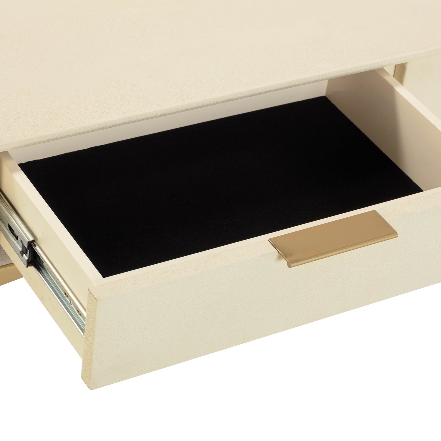 Pesce 59" Shagreen 3 Drawer Console Table Cream by Tov Furniture