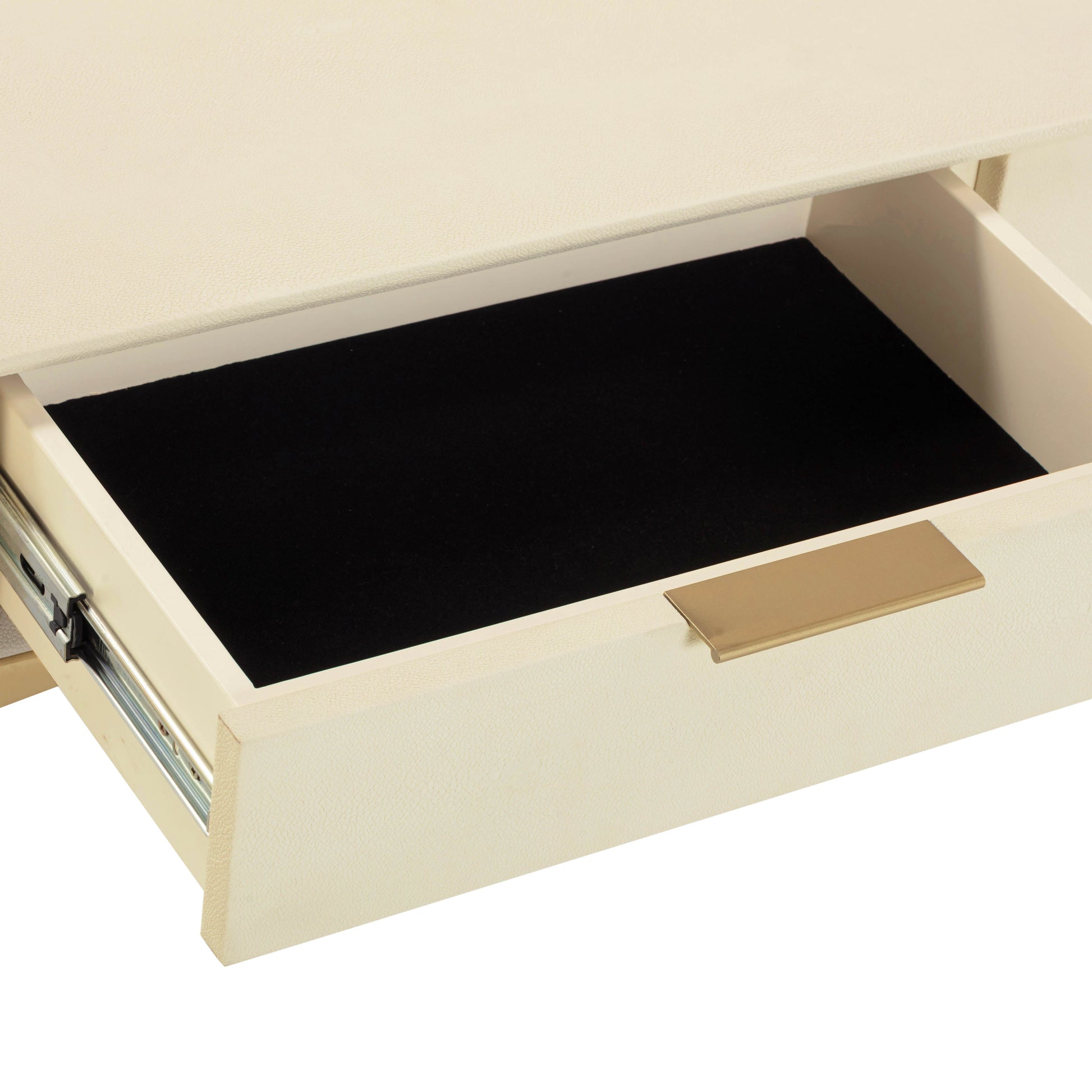 Pesce 59" Shagreen 3 Drawer Console Table Cream by Tov Furniture