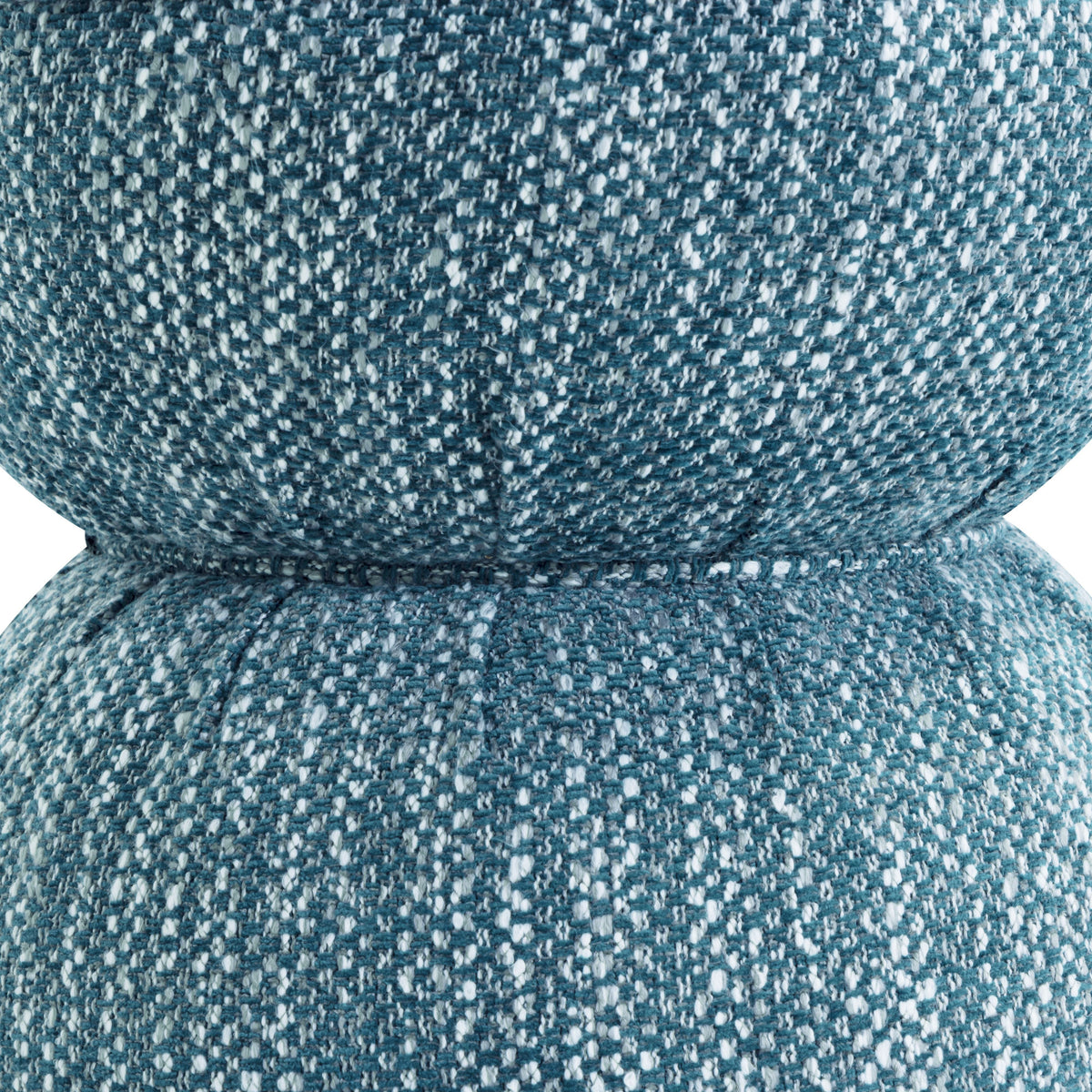 Tomlin Teal Ruched Performance Fabric Game Ottoman by TOV Furniture – photo 5 of 8