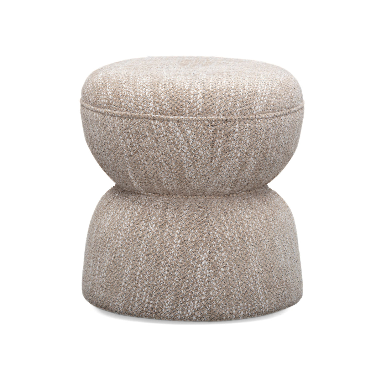 Tomlin Beige Ruched Performance Fabric Game Ottoman by TOV Furniture – photo 5 of 7