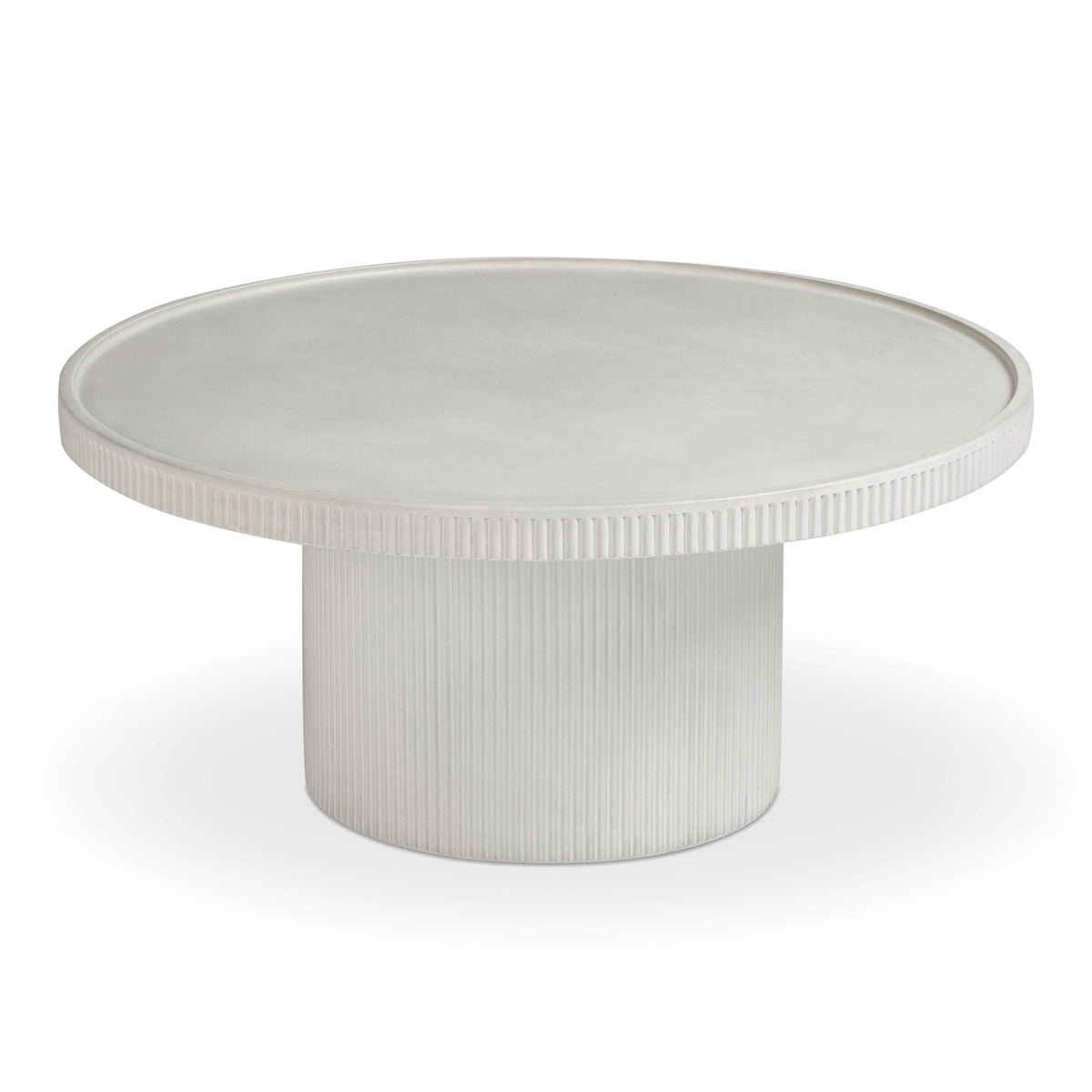 Darcy White Indoor/Outdoor Concrete Coffee Table by TOV Furniture – photo 4 of 7