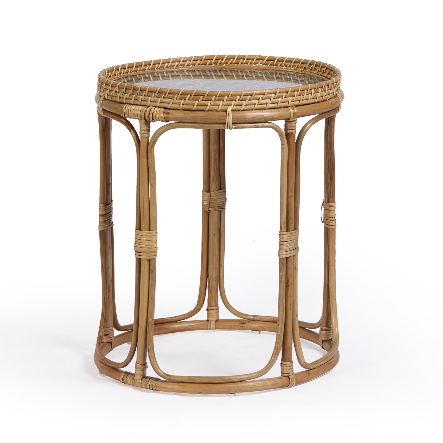 Lindy Rattan Side Table Natural by Tov Furniture